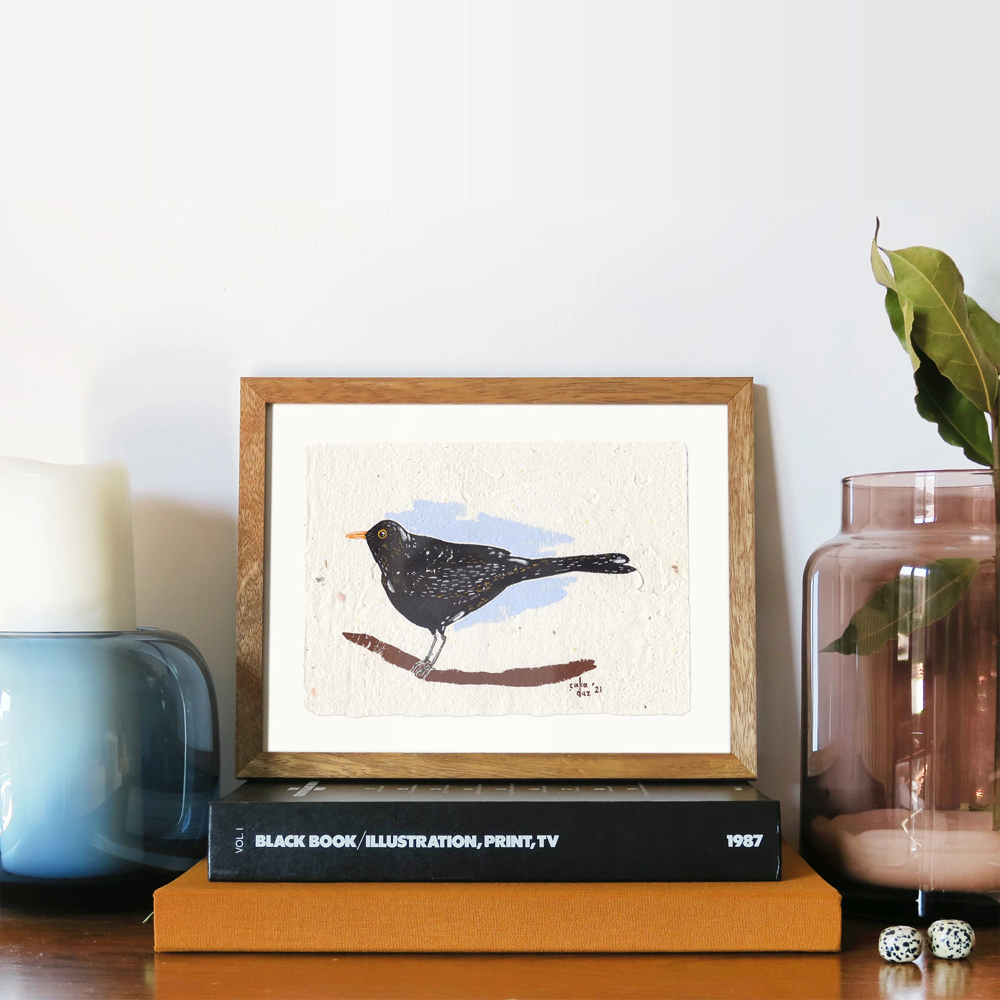 Karatavuk Çerçeveli Guaj Resim