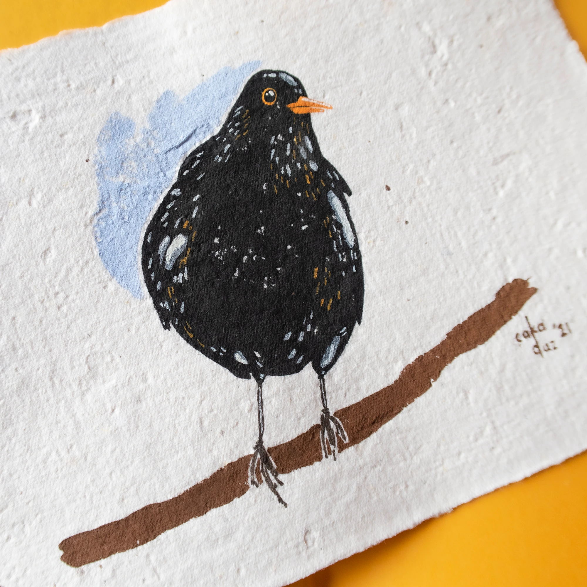 Karatavuk Çerçeveli Guaj Resim