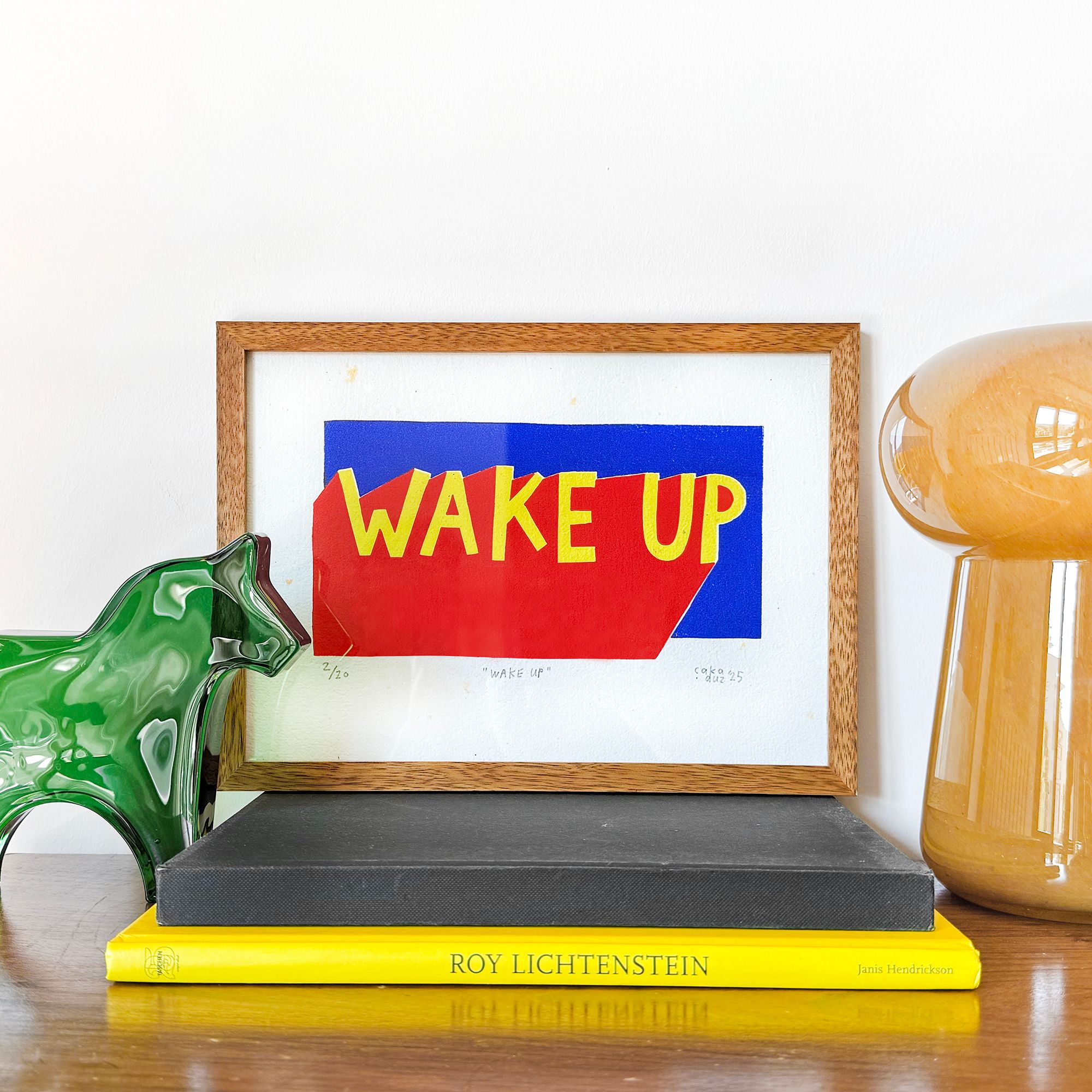 "WAKE UP" Linol Baskı