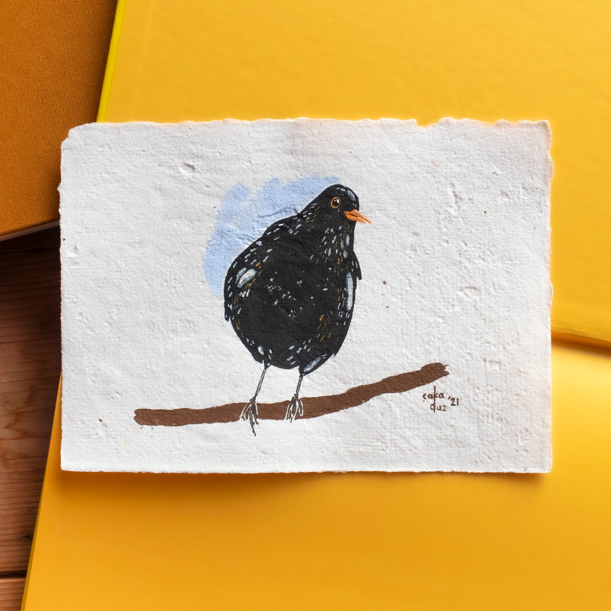 Karatavuk Çerçeveli Guaj Resim