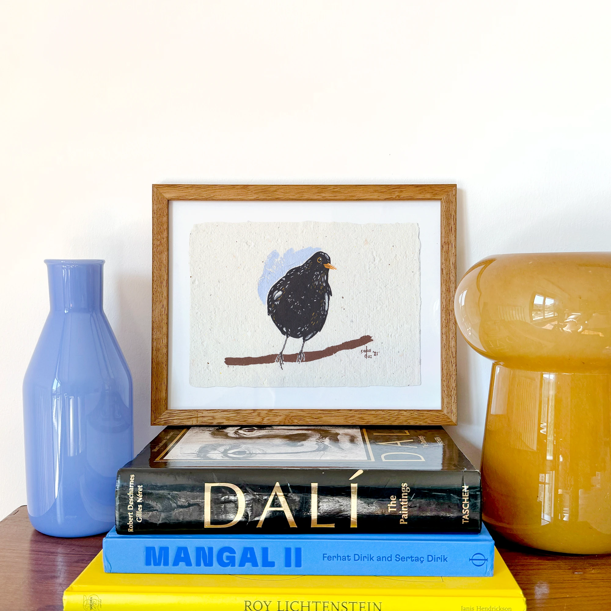 Karatavuk Çerçeveli Guaj Resim