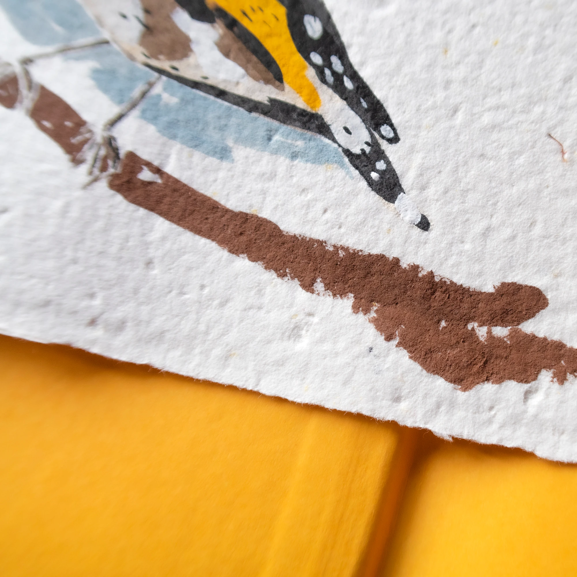 Saka Kuşu Çerçeveli Guaj Resim