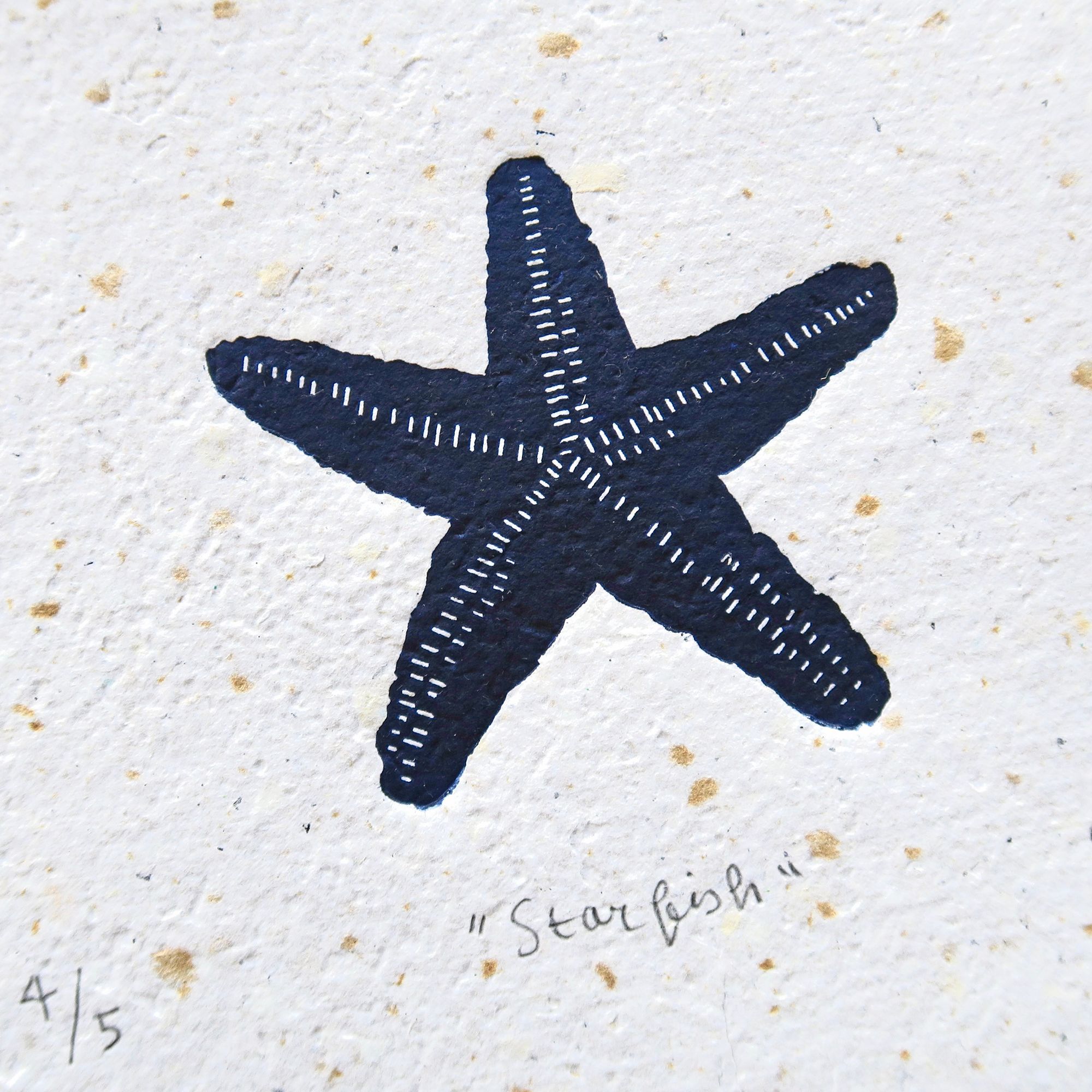 "Starfish" Linol Baskı