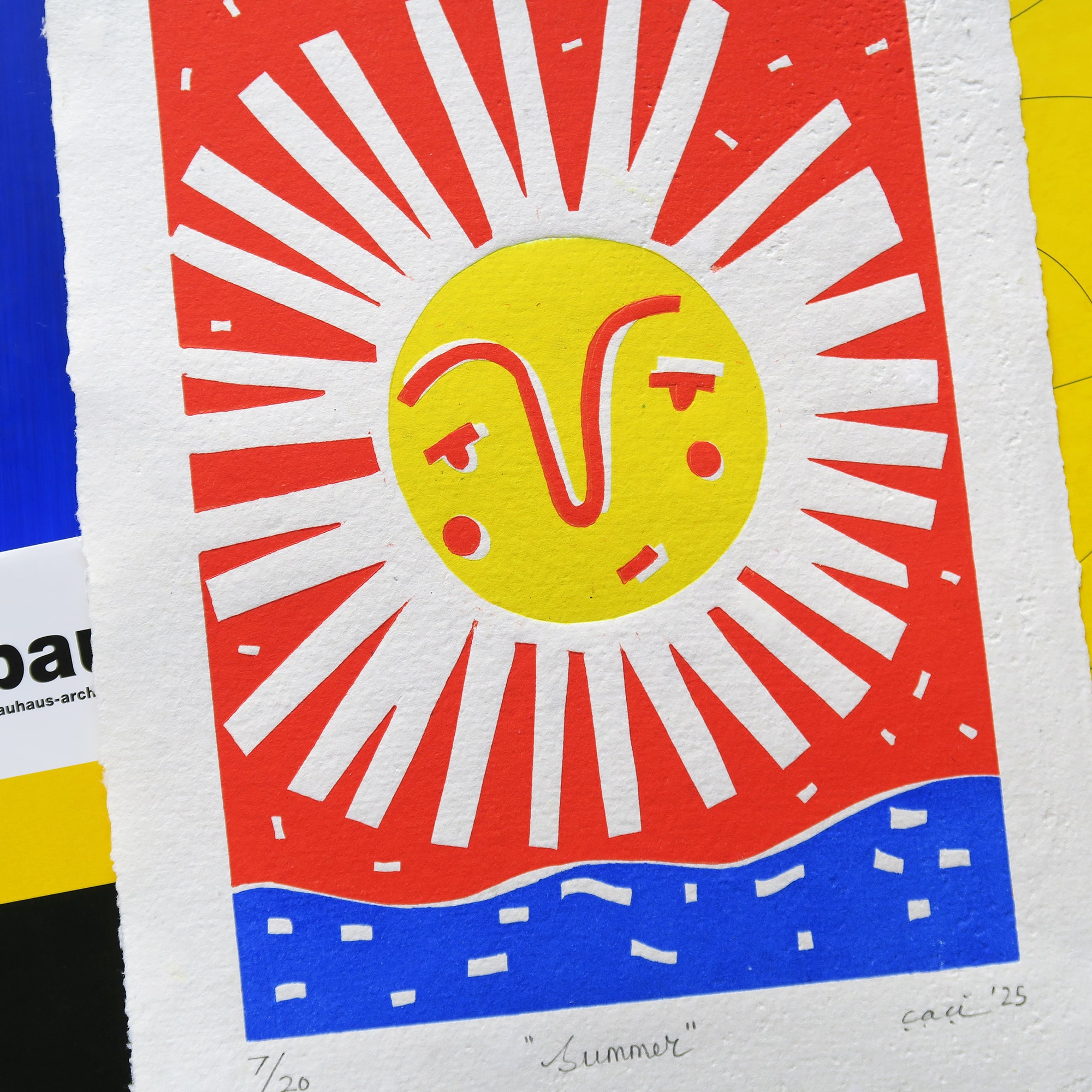 "Summer" Linocut Print