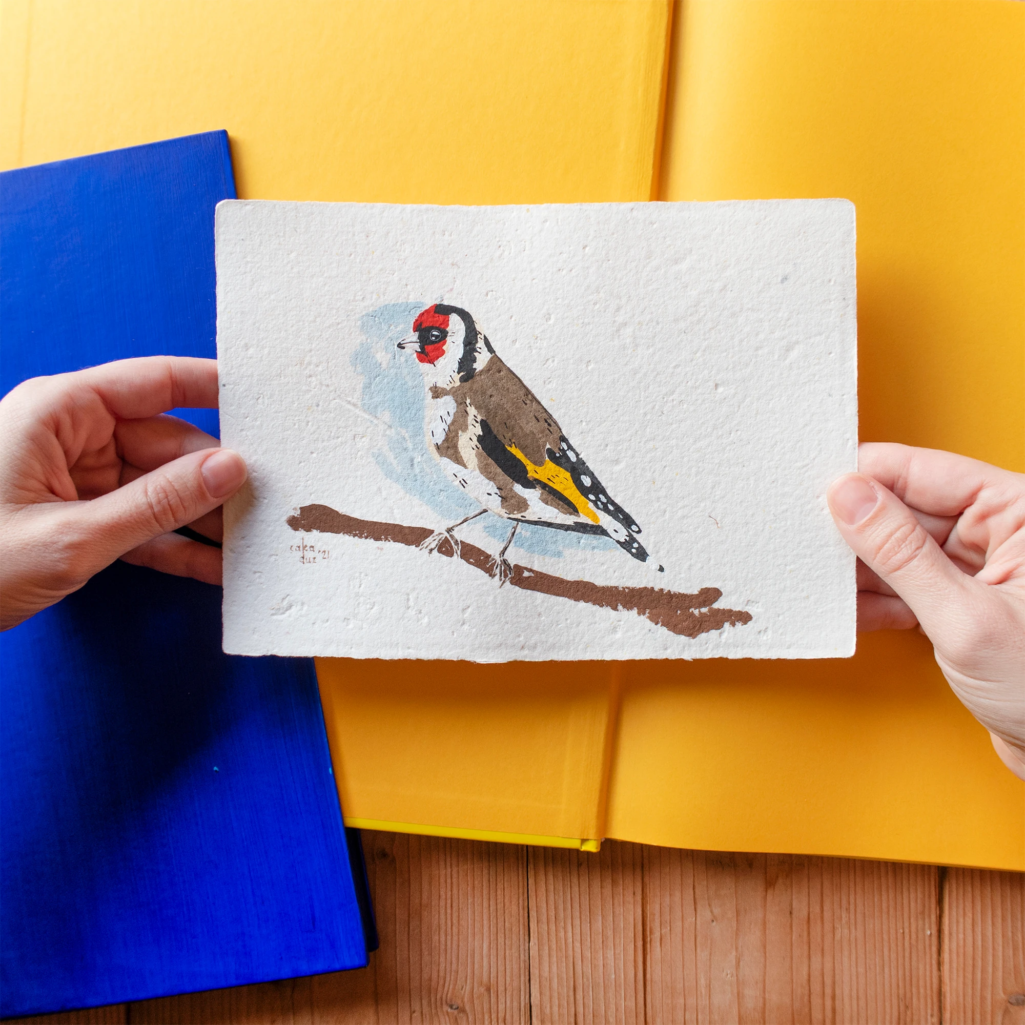 Saka Kuşu Guaj Resim