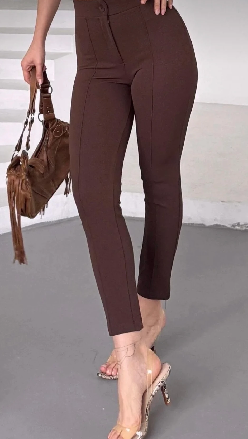 DAR PAÇA ÖN ARKA ÇIMALI KREP PANTOLON