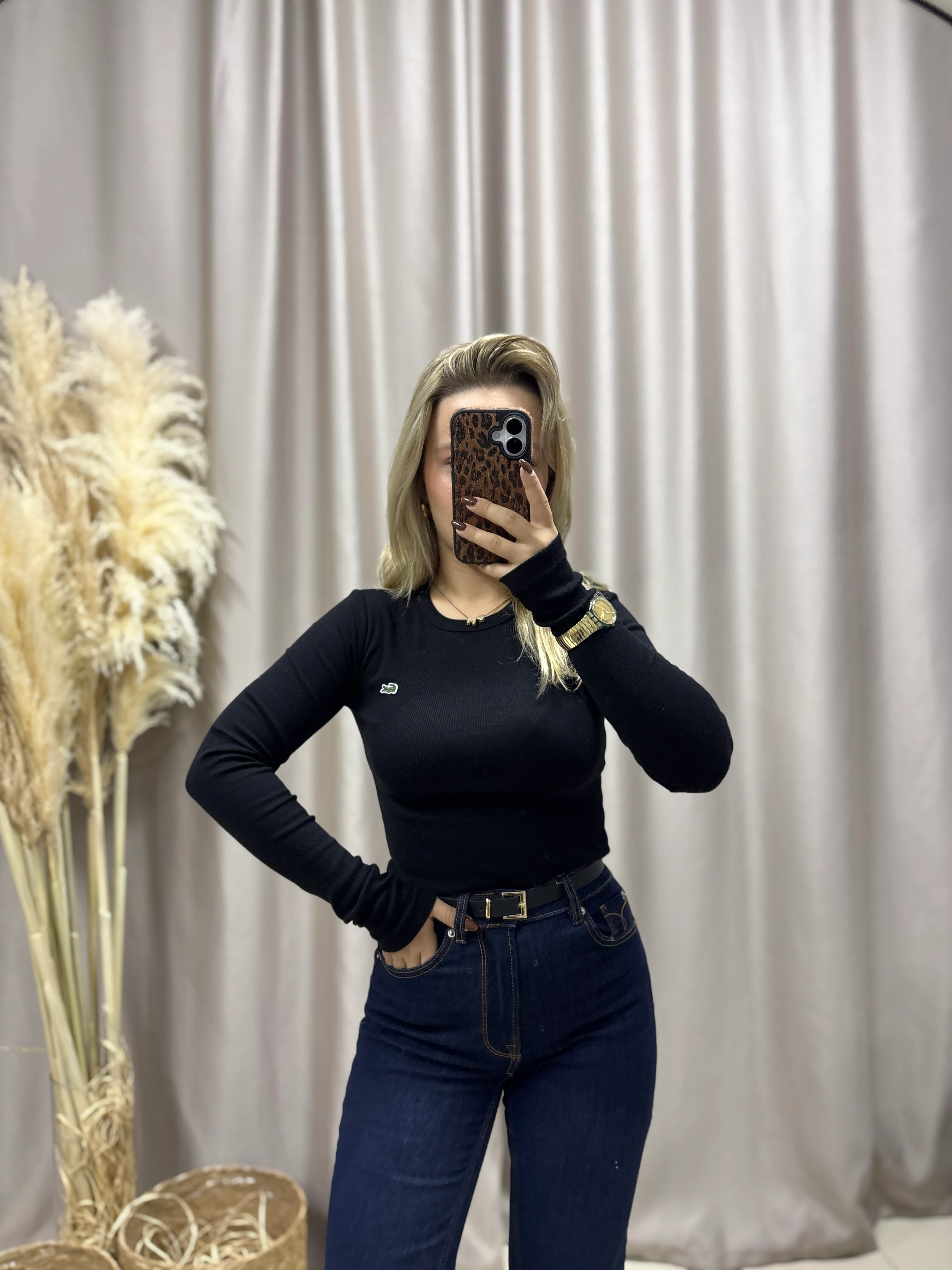 BİSİKLET YAKA UZUN KOL KAŞKORSE BLUZ