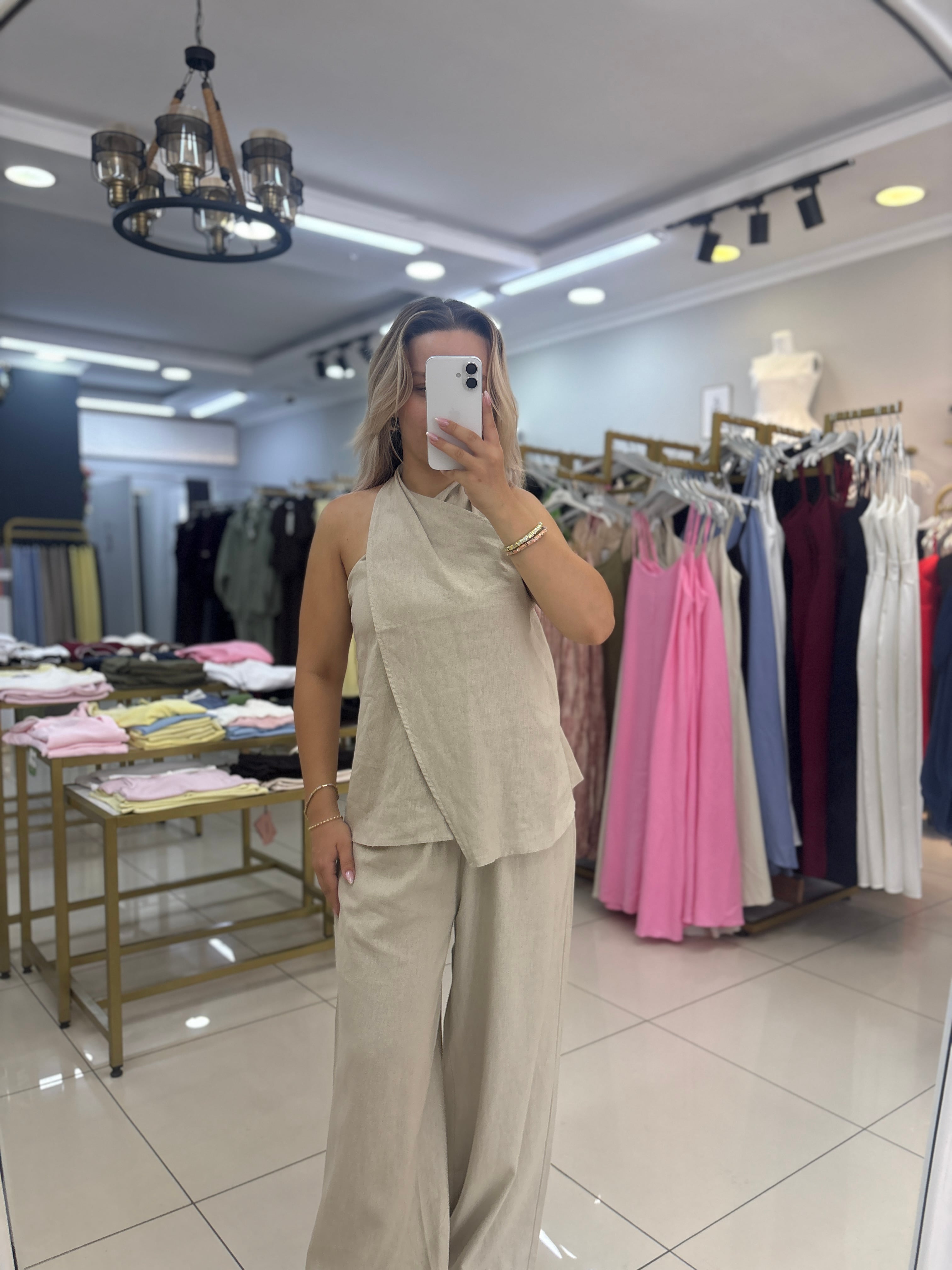 4980 TAŞ ÇAPRAZ BAĞCIKLI BLUZ