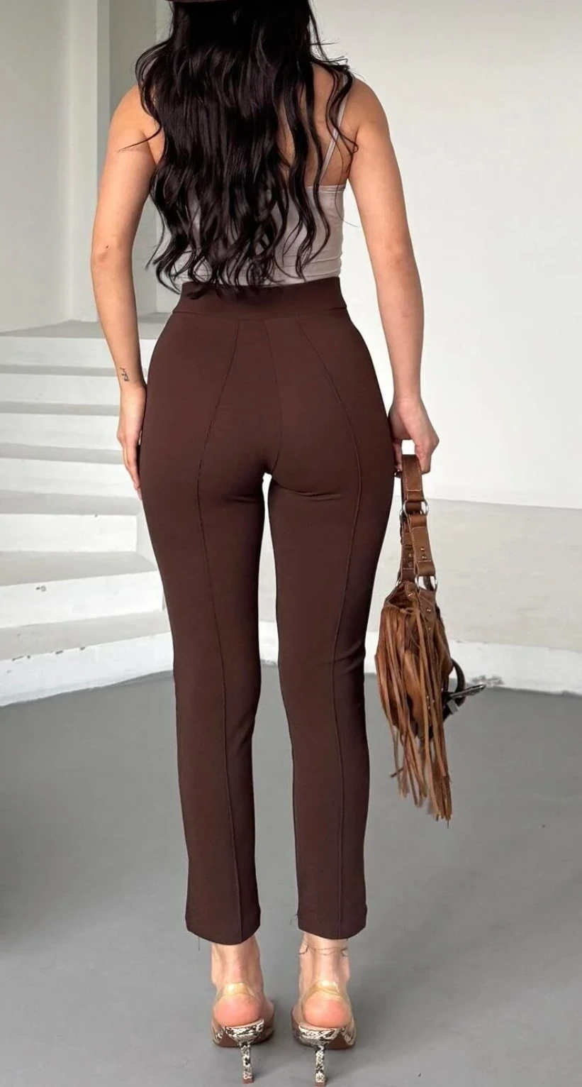 DAR PAÇA ÖN ARKA ÇIMALI KREP PANTOLON