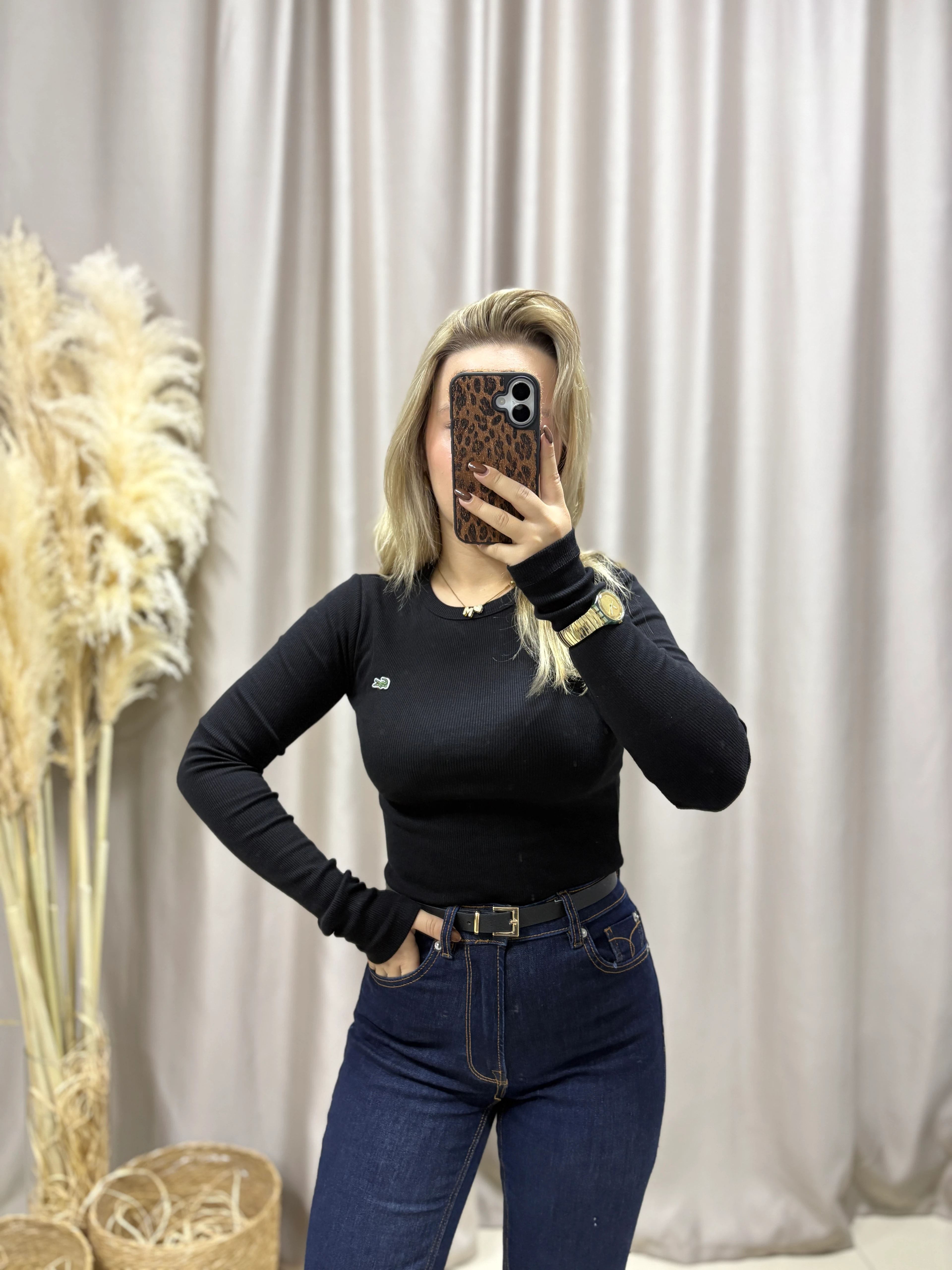 BİSİKLET YAKA UZUN KOL KAŞKORSE BLUZ