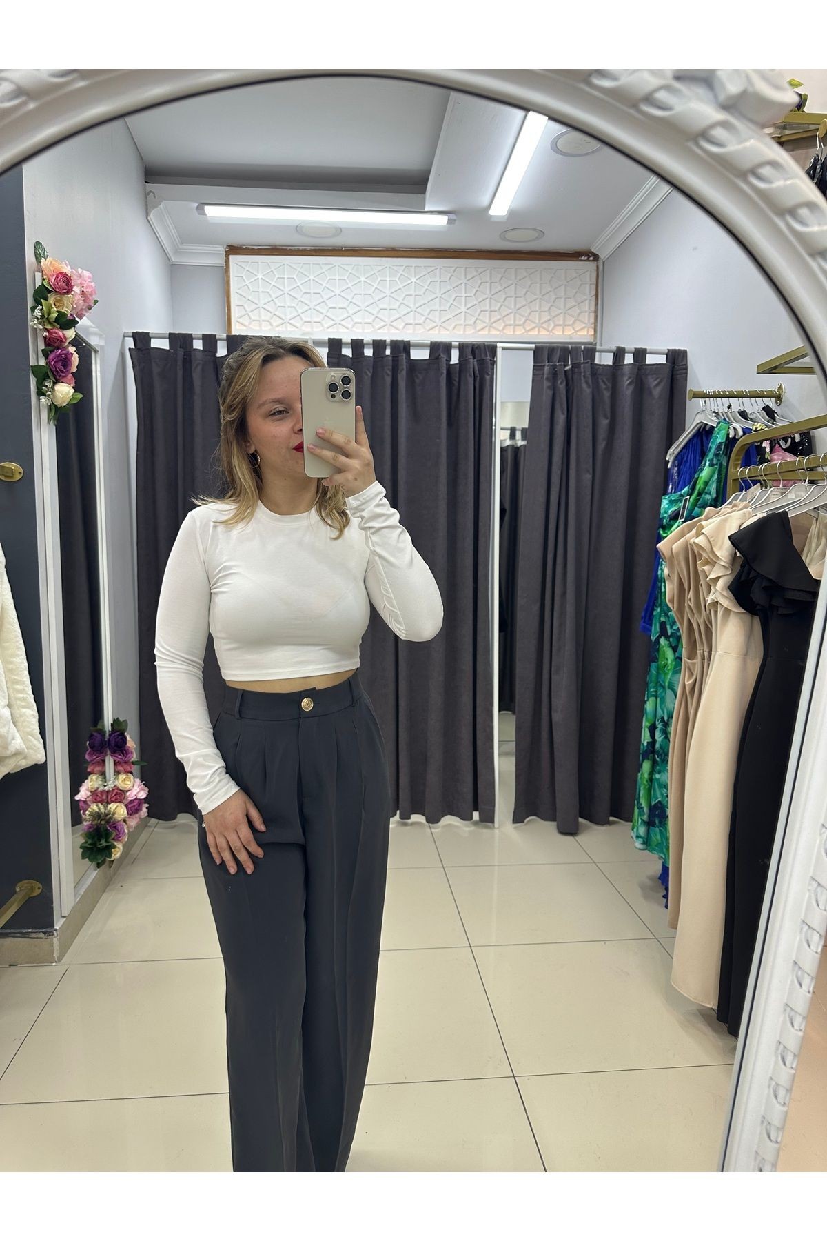 Premium Kalite Pileli Palazzo Pantolon