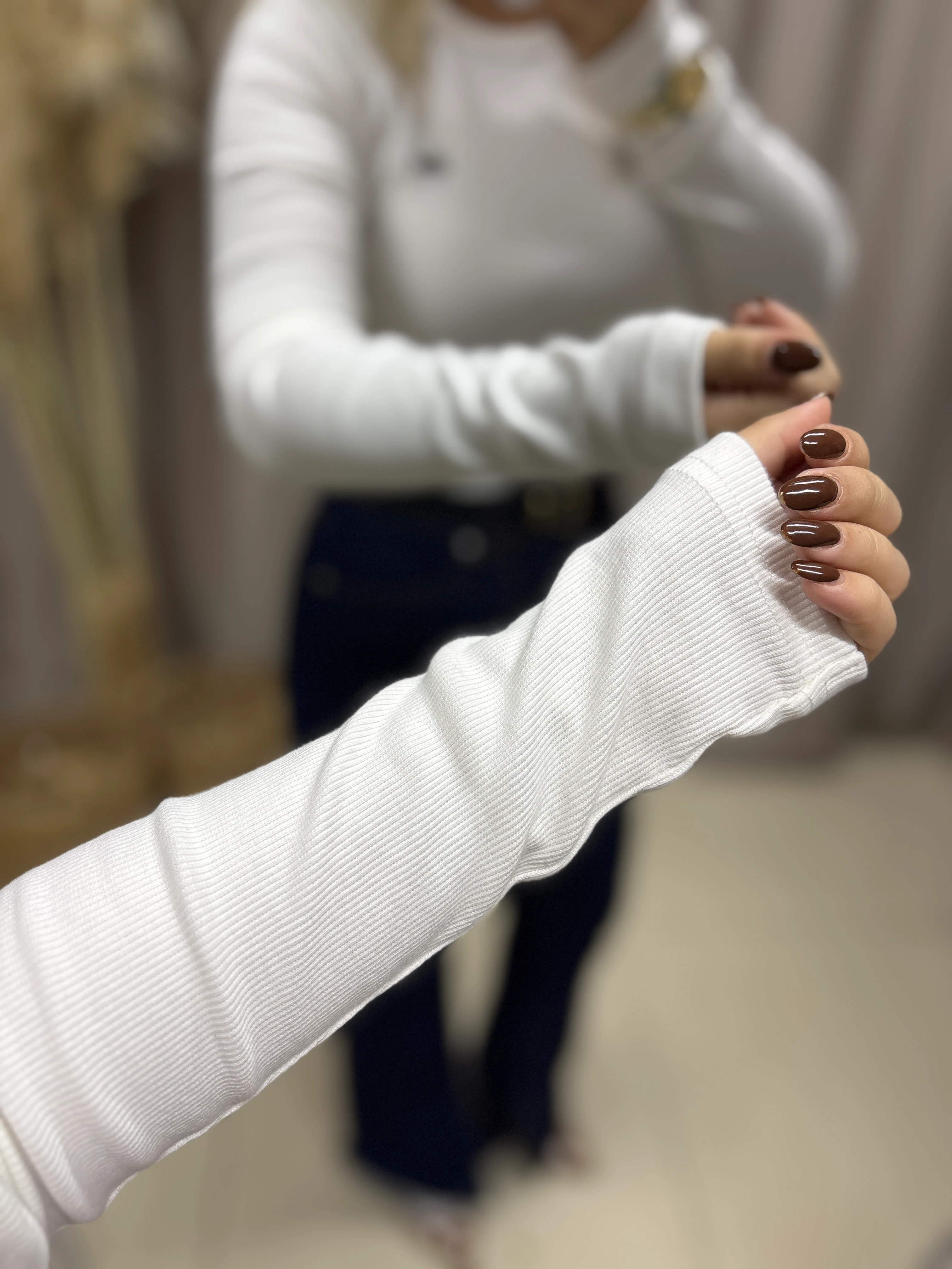 BİSİKLET YAKA UZUN KOL KAŞKORSE BLUZ