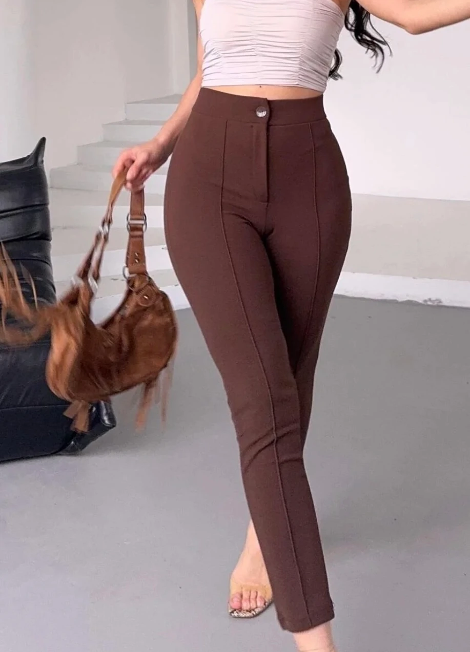 DAR PAÇA ÖN ARKA ÇIMALI KREP PANTOLON