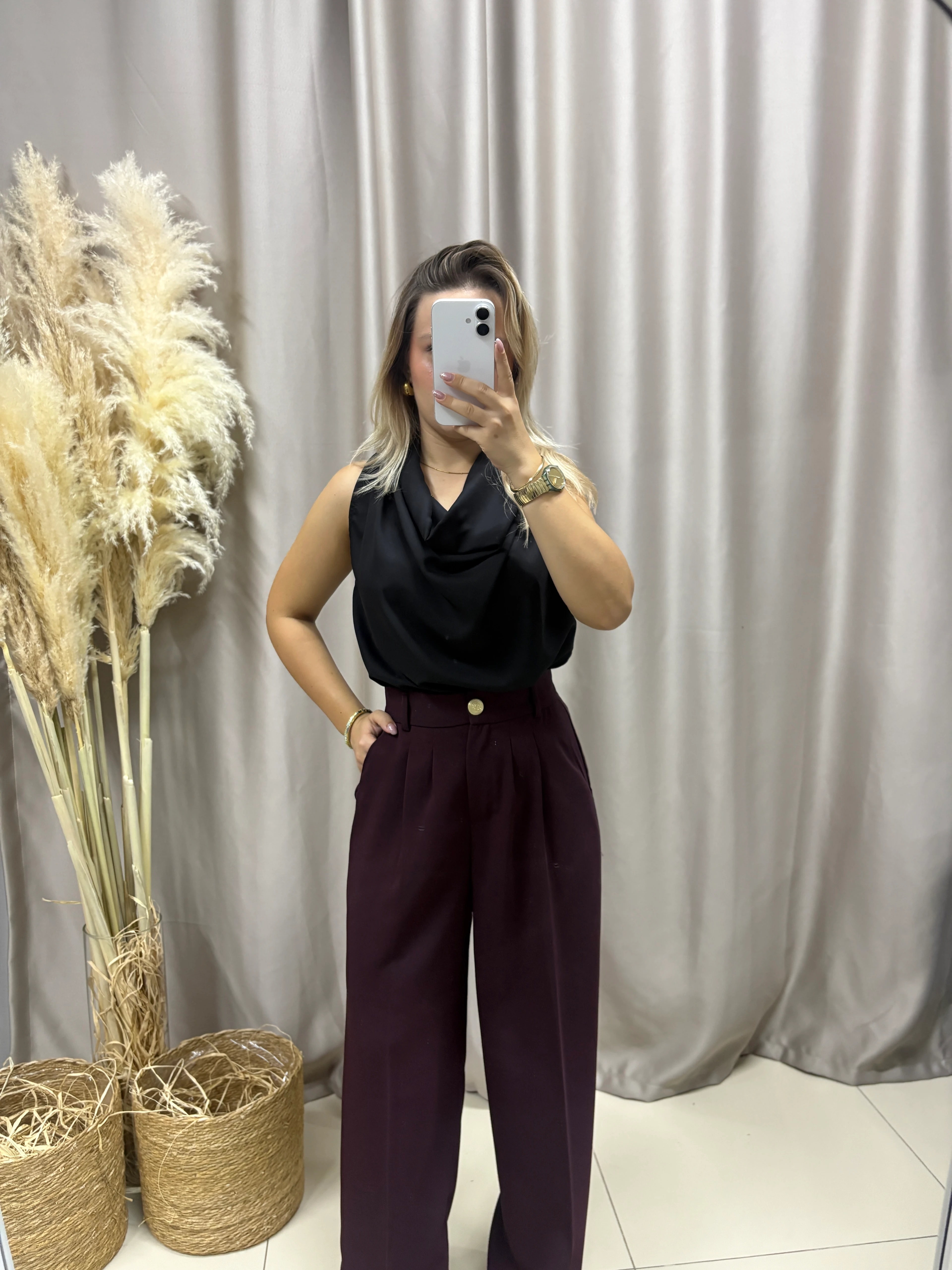 SİYAH DEGAJE BLUZ 28504