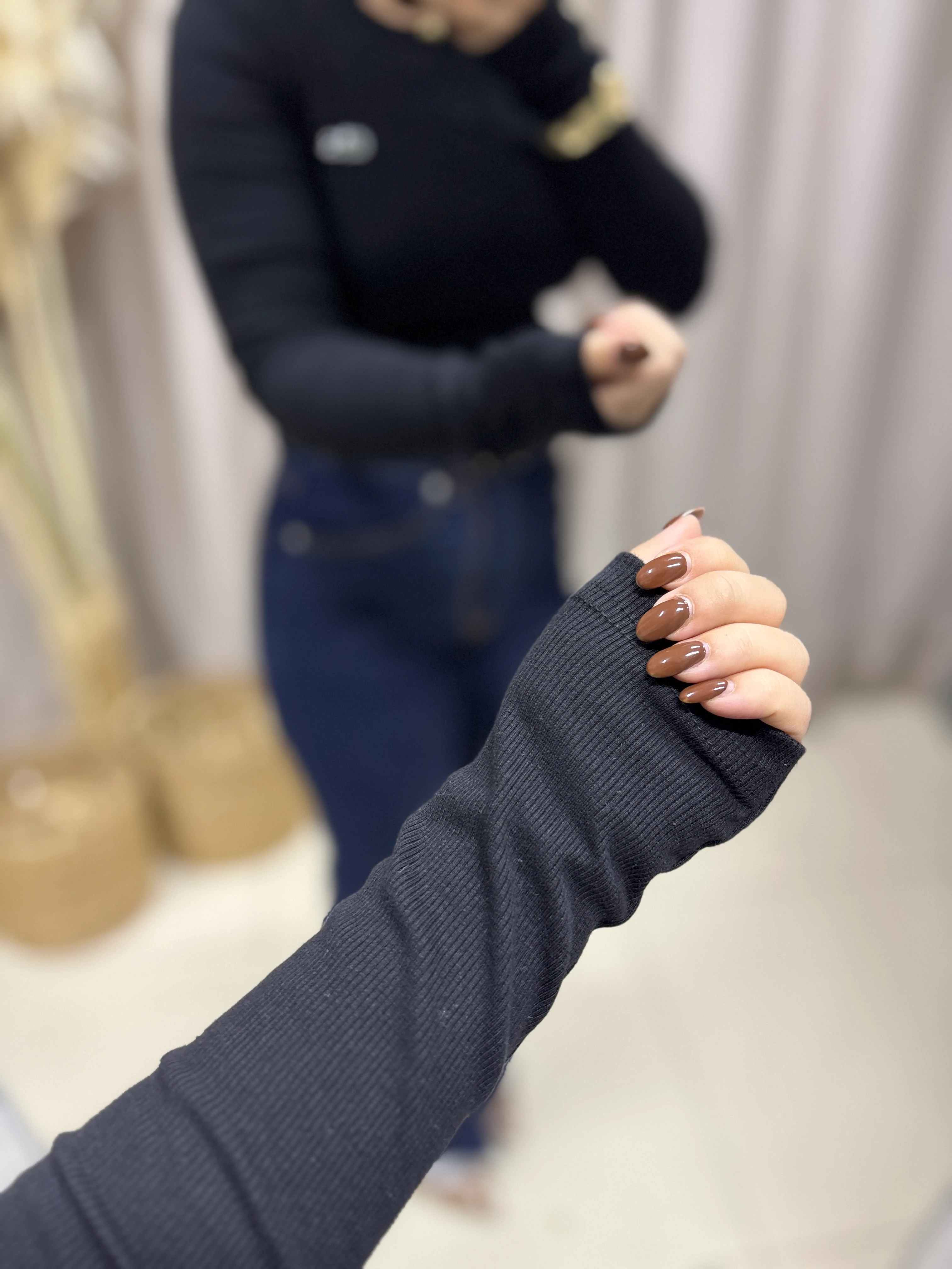 BİSİKLET YAKA UZUN KOL KAŞKORSE BLUZ