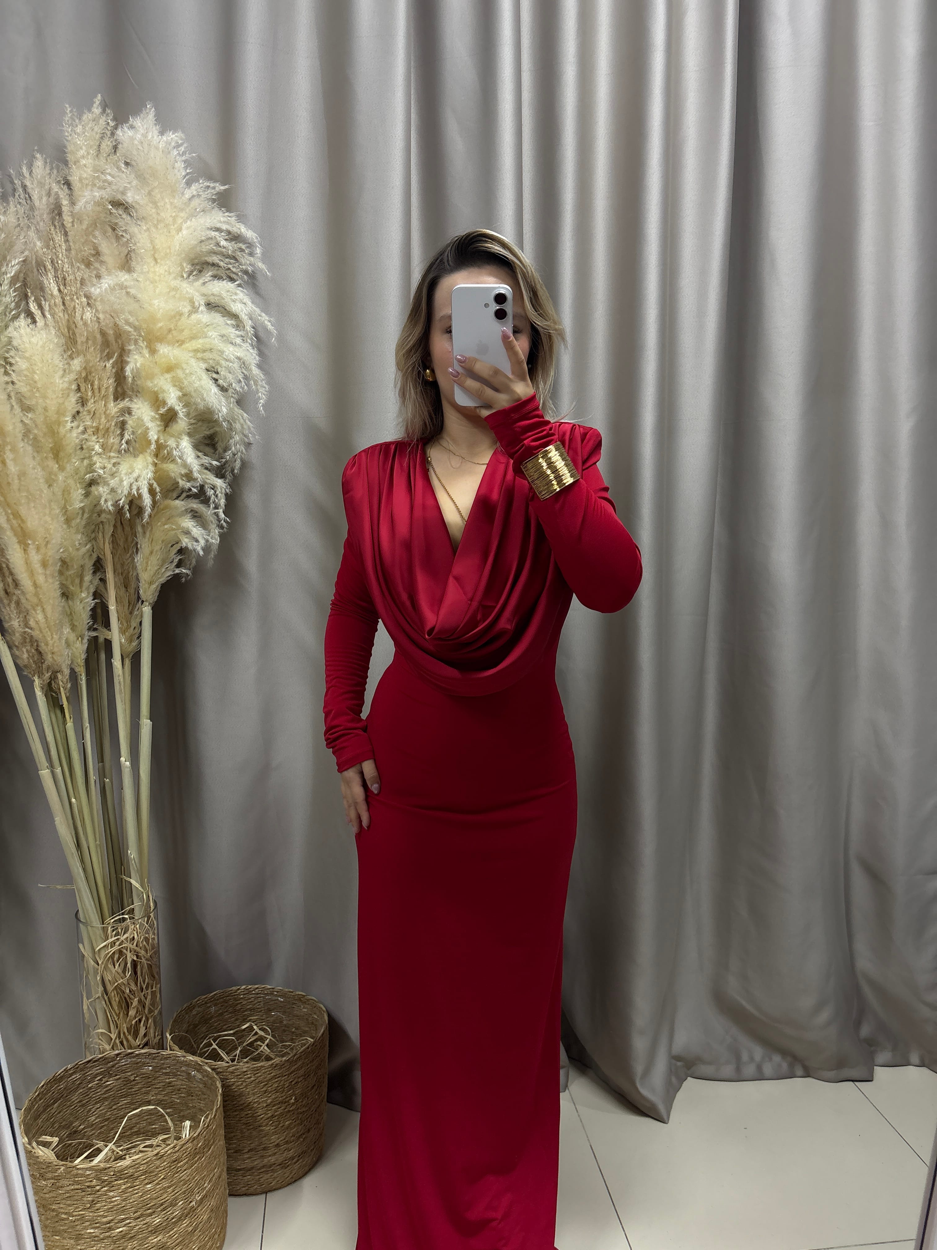 YAKA SATEN DETAYLI DEGAJE CANDY KUMAŞ ELBİSE 252649