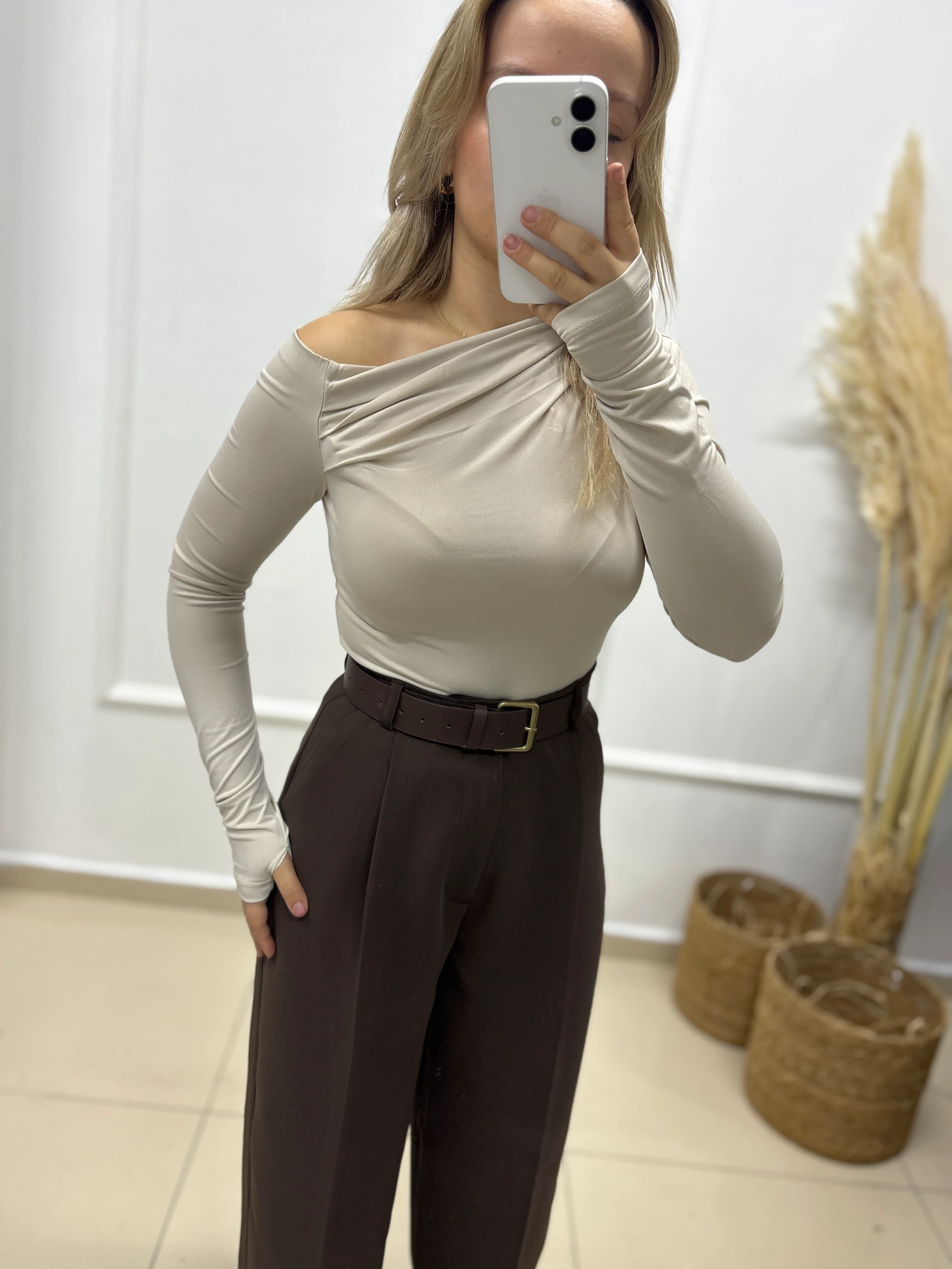 51024 KAHVERENGİ PREMİUM PALAZO PANTOLON