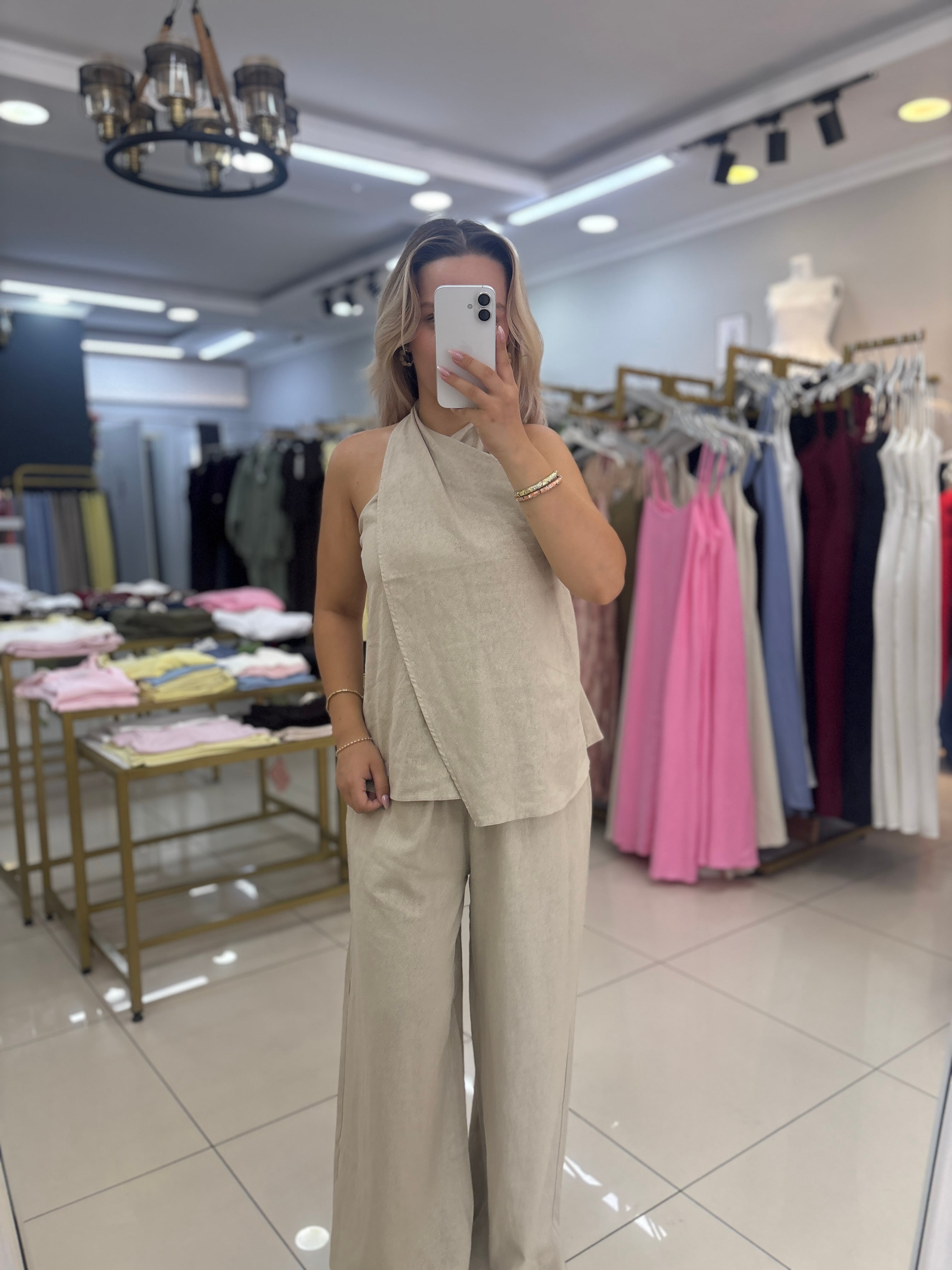 4980 TAŞ ÇAPRAZ BAĞCIKLI BLUZ