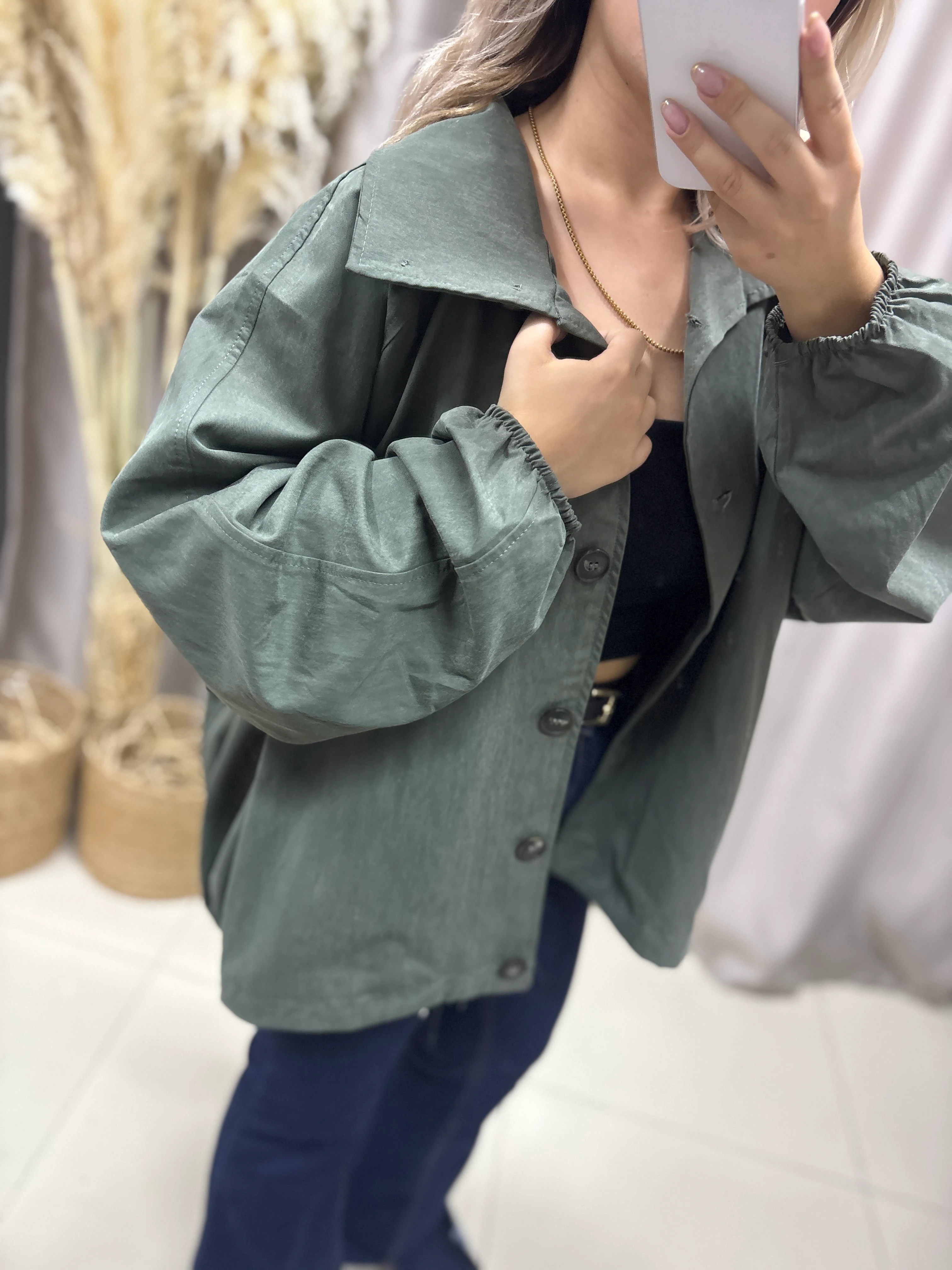 STANDART BEDEN HAKİ TRENÇ 9627