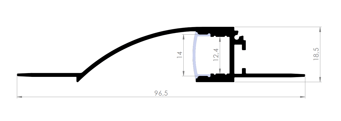 14 mm Indirekt Trimless Sıva Altı Profili - 660 ASL