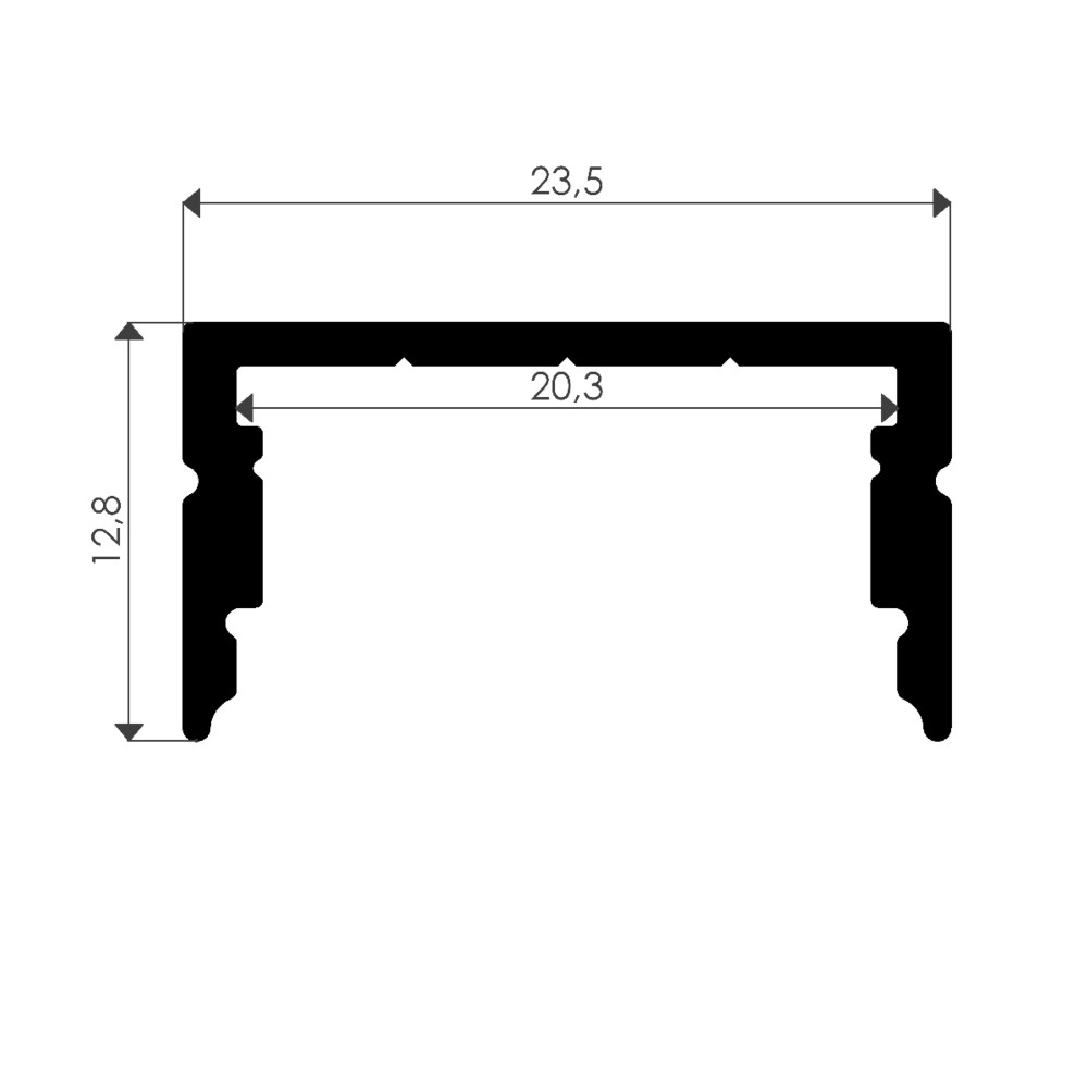 20 mm Sıvaüstü Led Profili - 1951 ASL