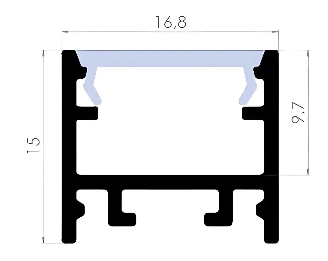17 mm Zemine Montaj Led Kanalı - 915 ASL