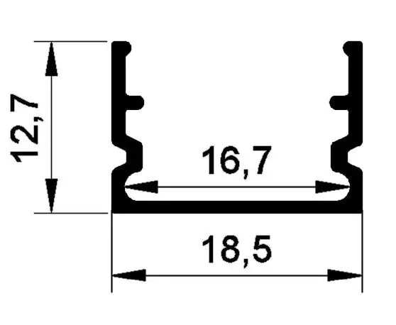 18 mm Sıvaüstü Led Profili - 1961 ASL