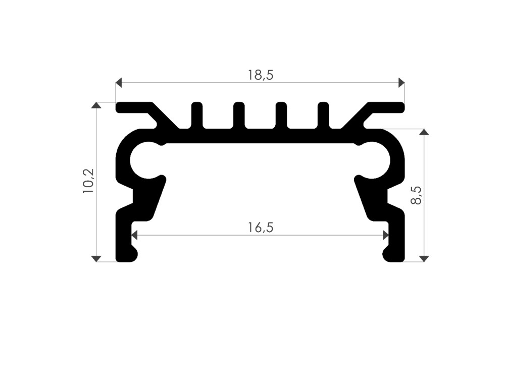 18 mm Düşük Led Profili - 967 ASL