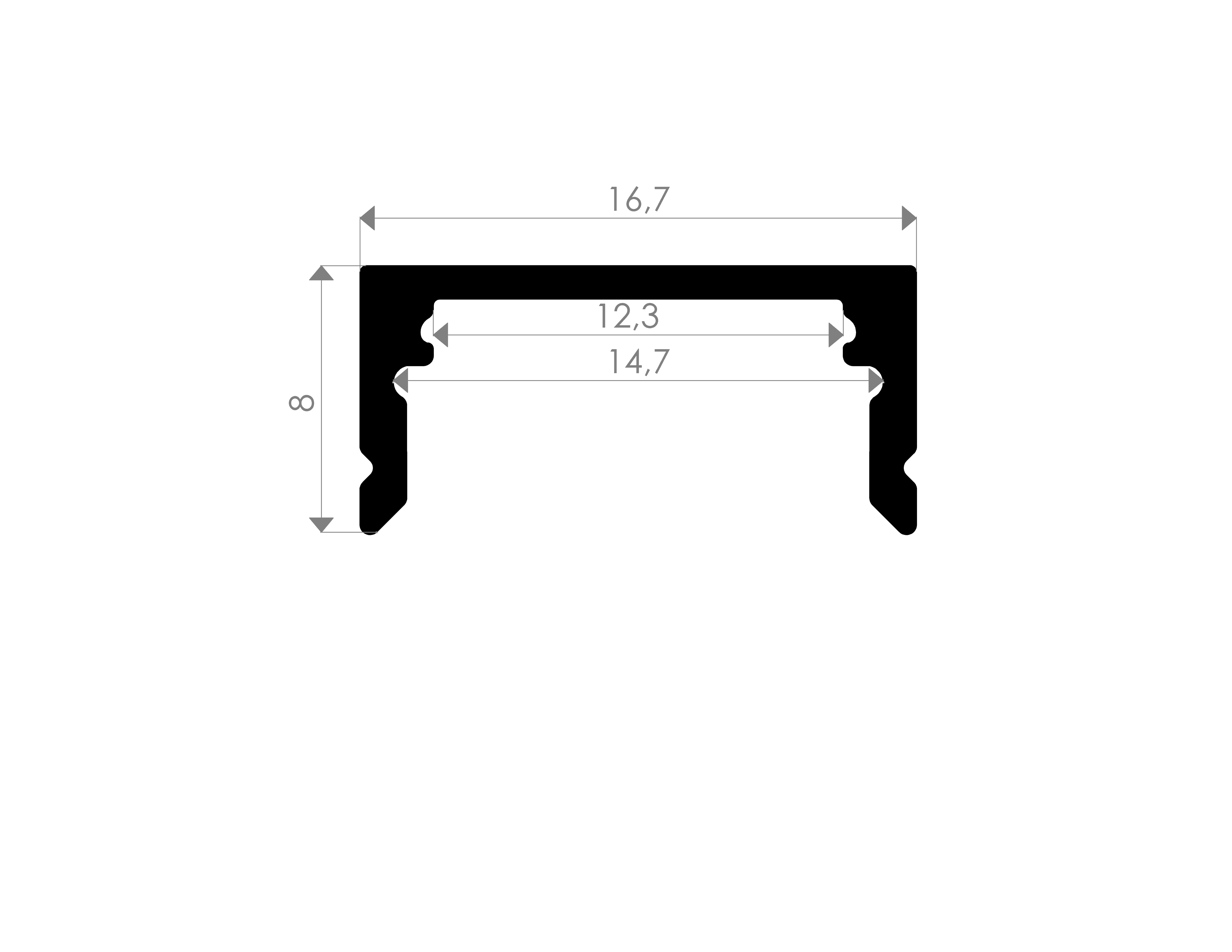 17 mm Led Profil - 1971 ASL