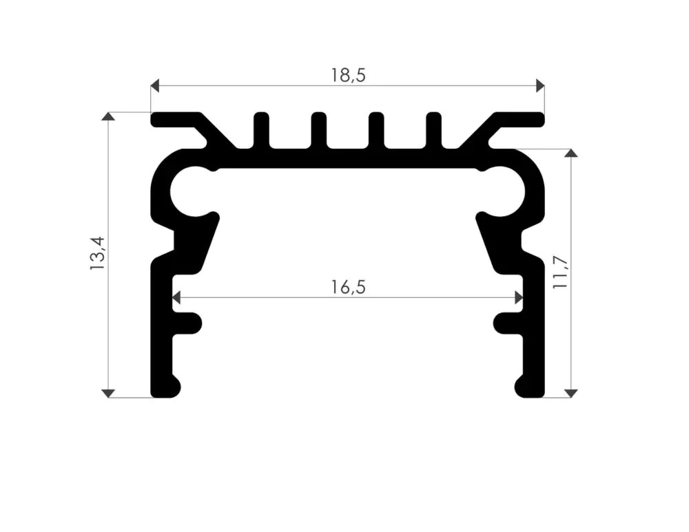 18 mm Sıvaüstü Led Profili - 961 ASL 