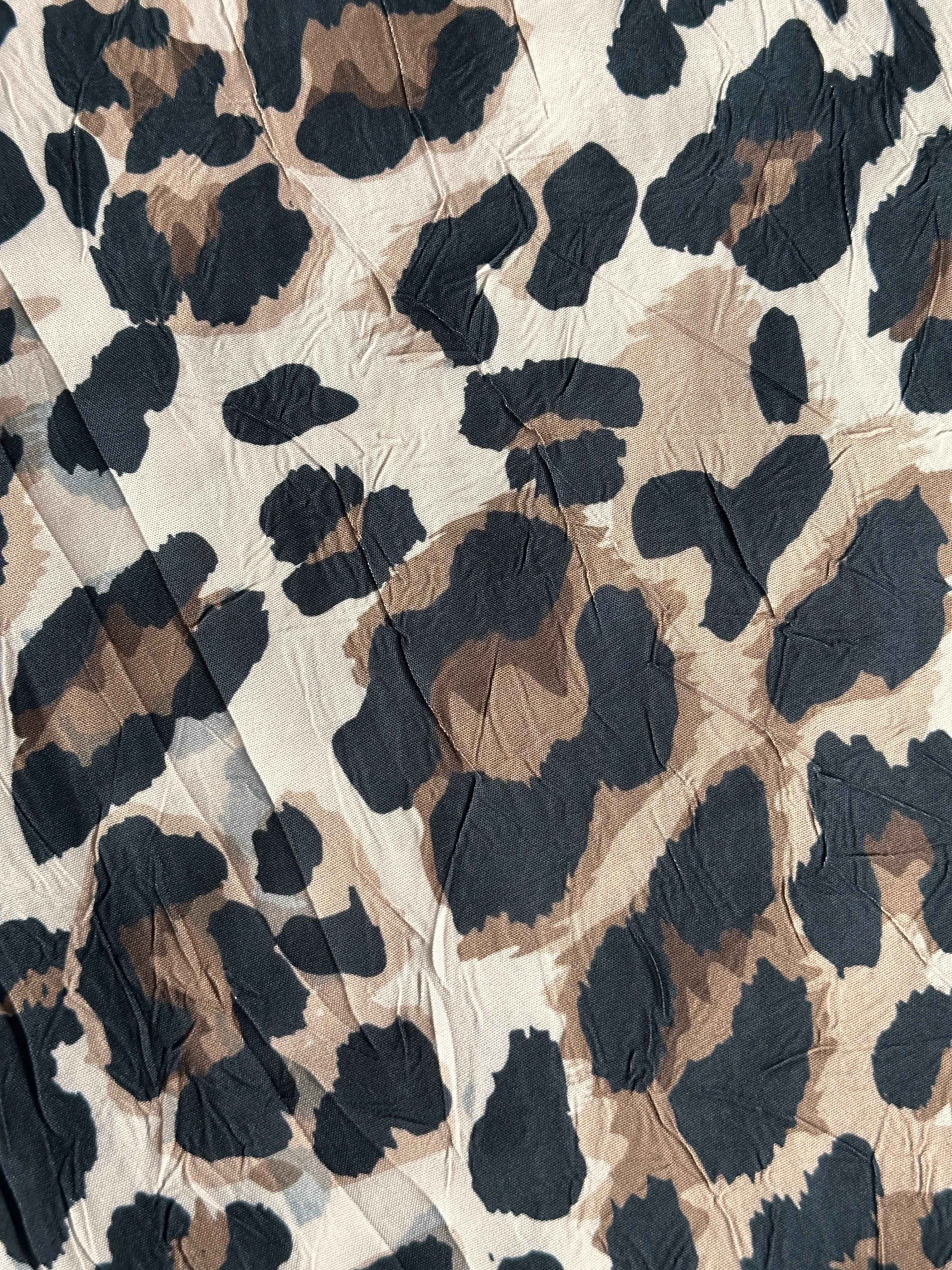 Leopar Desenli Bambu Kraş Şal