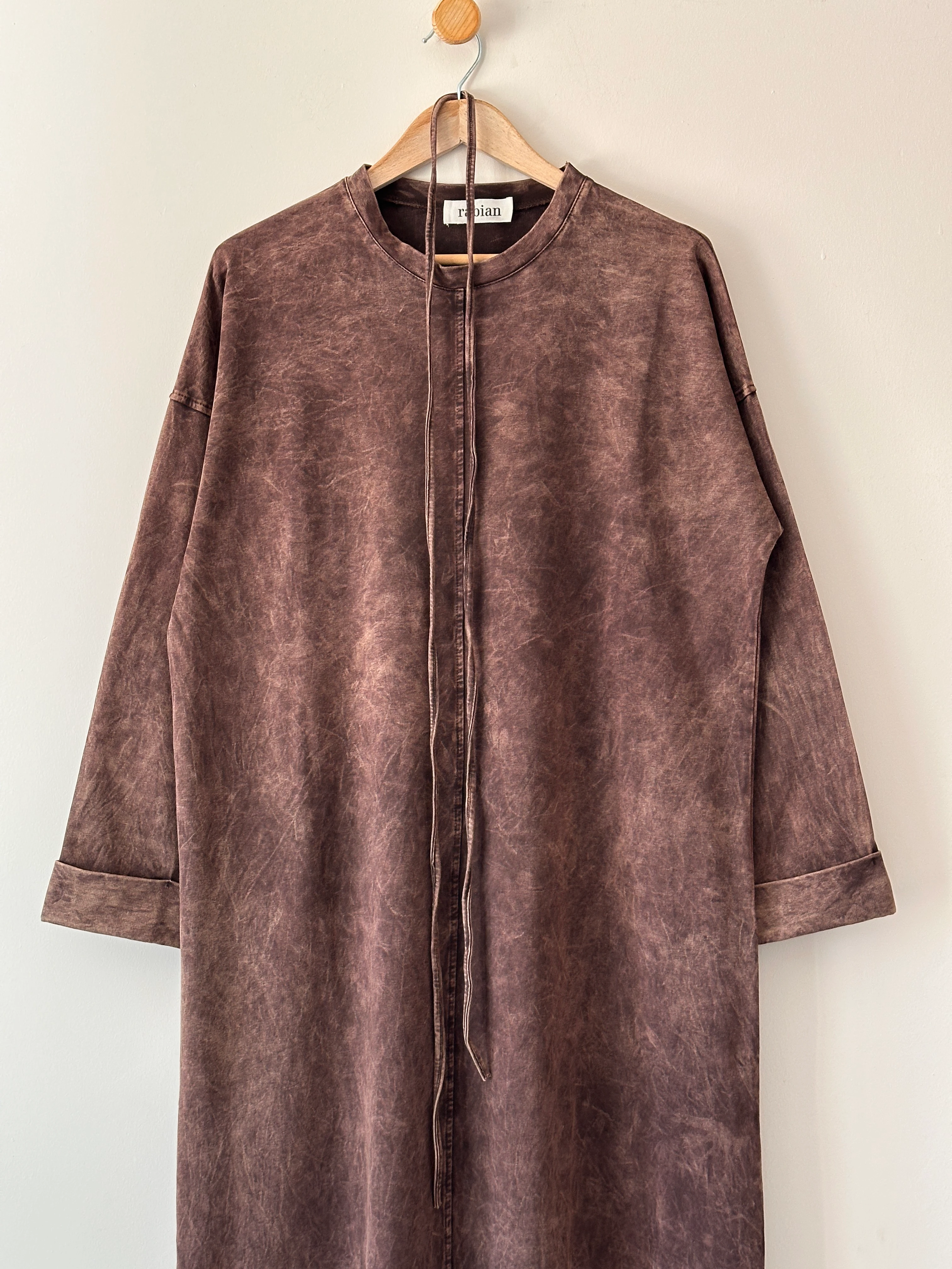 Batik Penye Elbise - Kahve