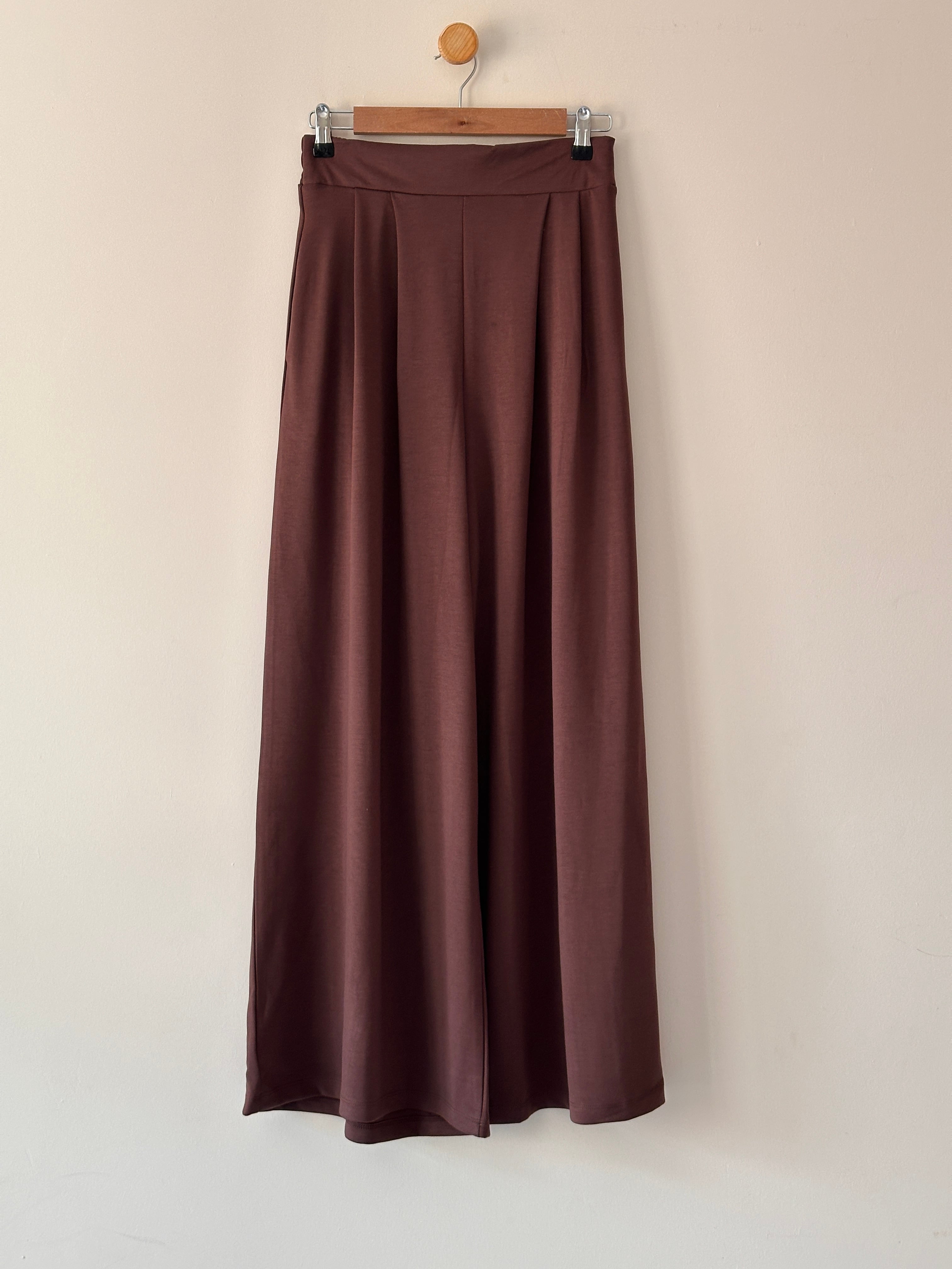 Pileli Oysho Pantalon Etek - Kahve