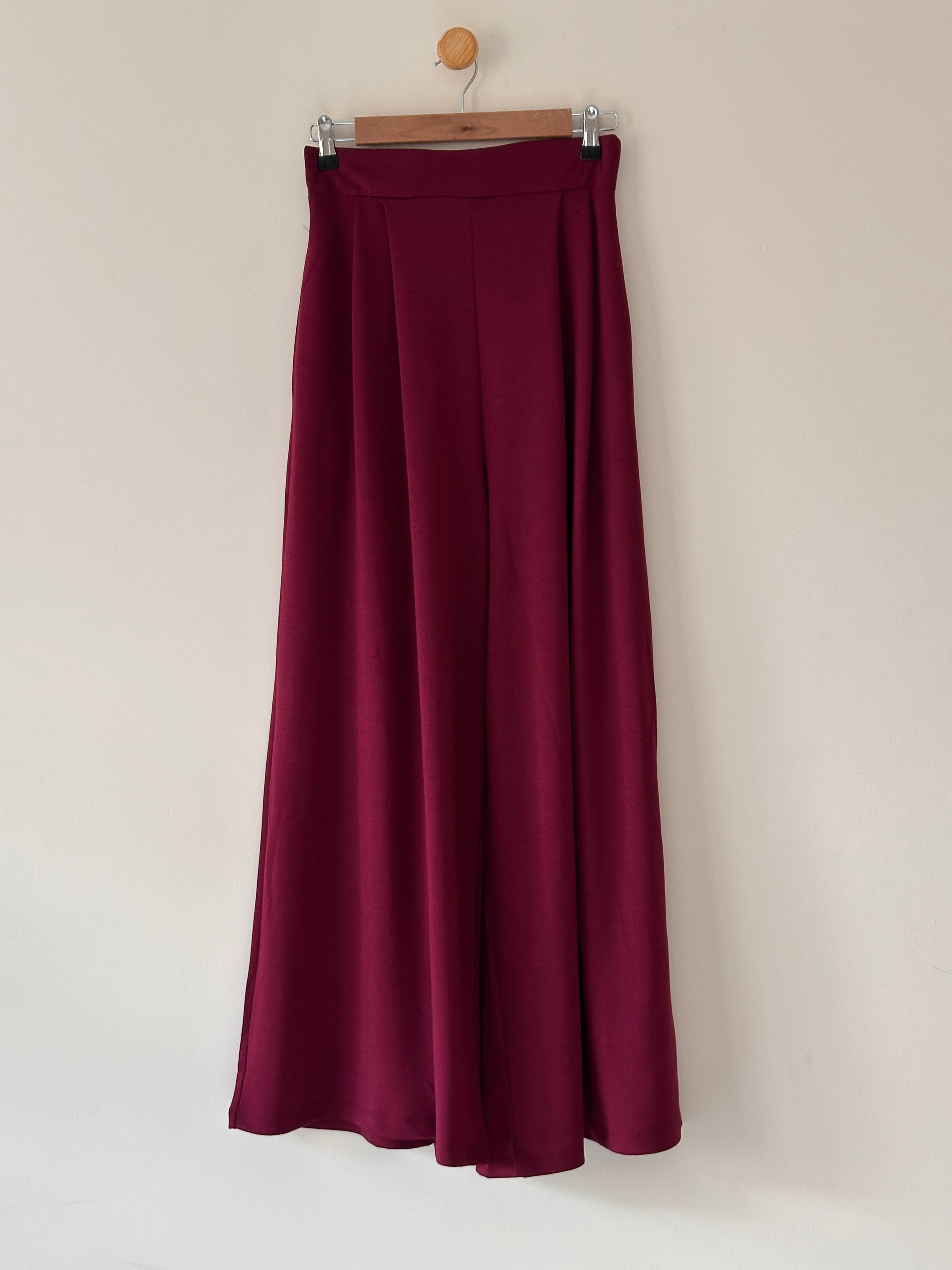 Pileli Oysho Pantalon Etek - Bordo