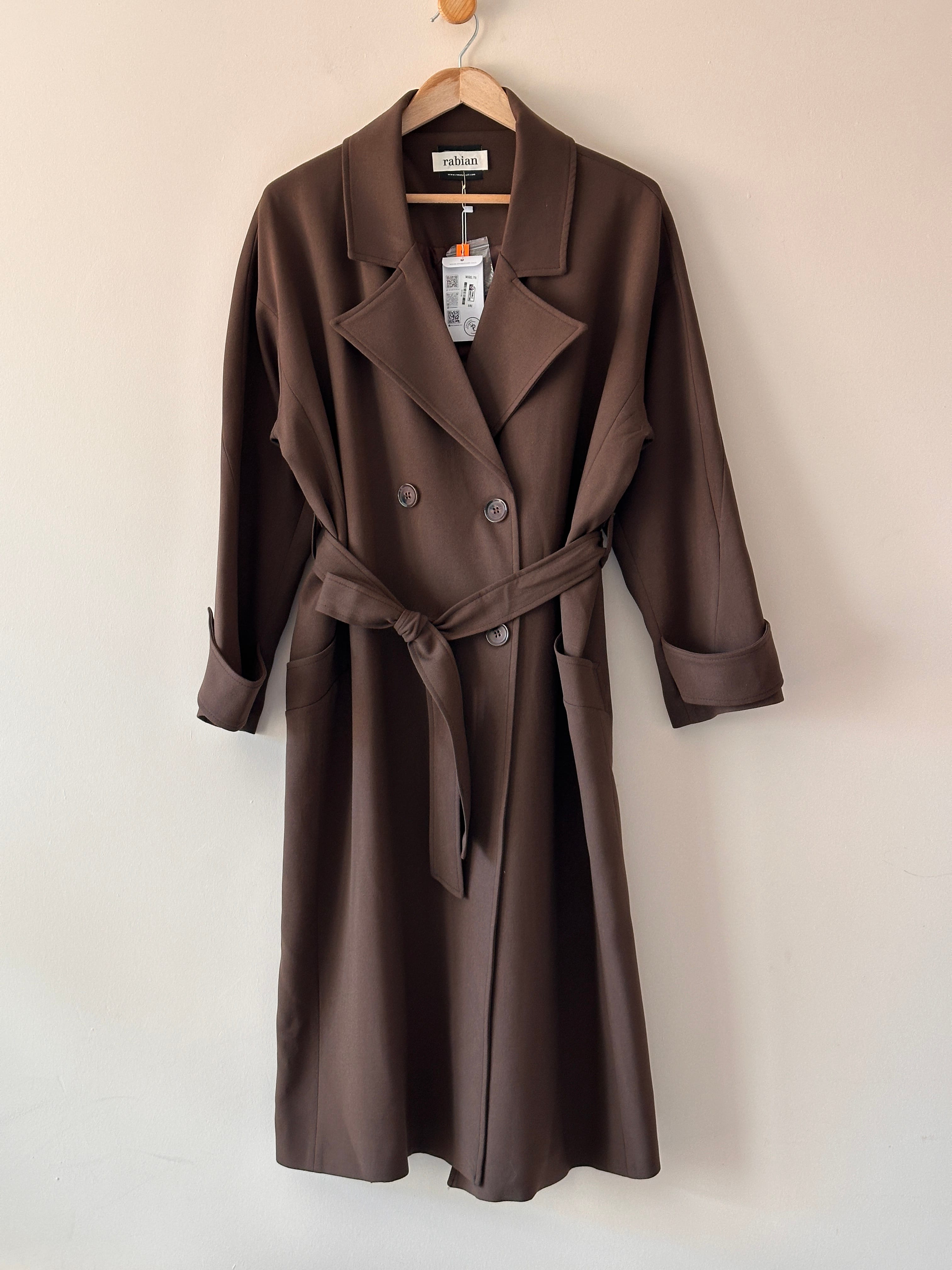Oversize Klasik Premium Trençkot-Astarlı - Kahve