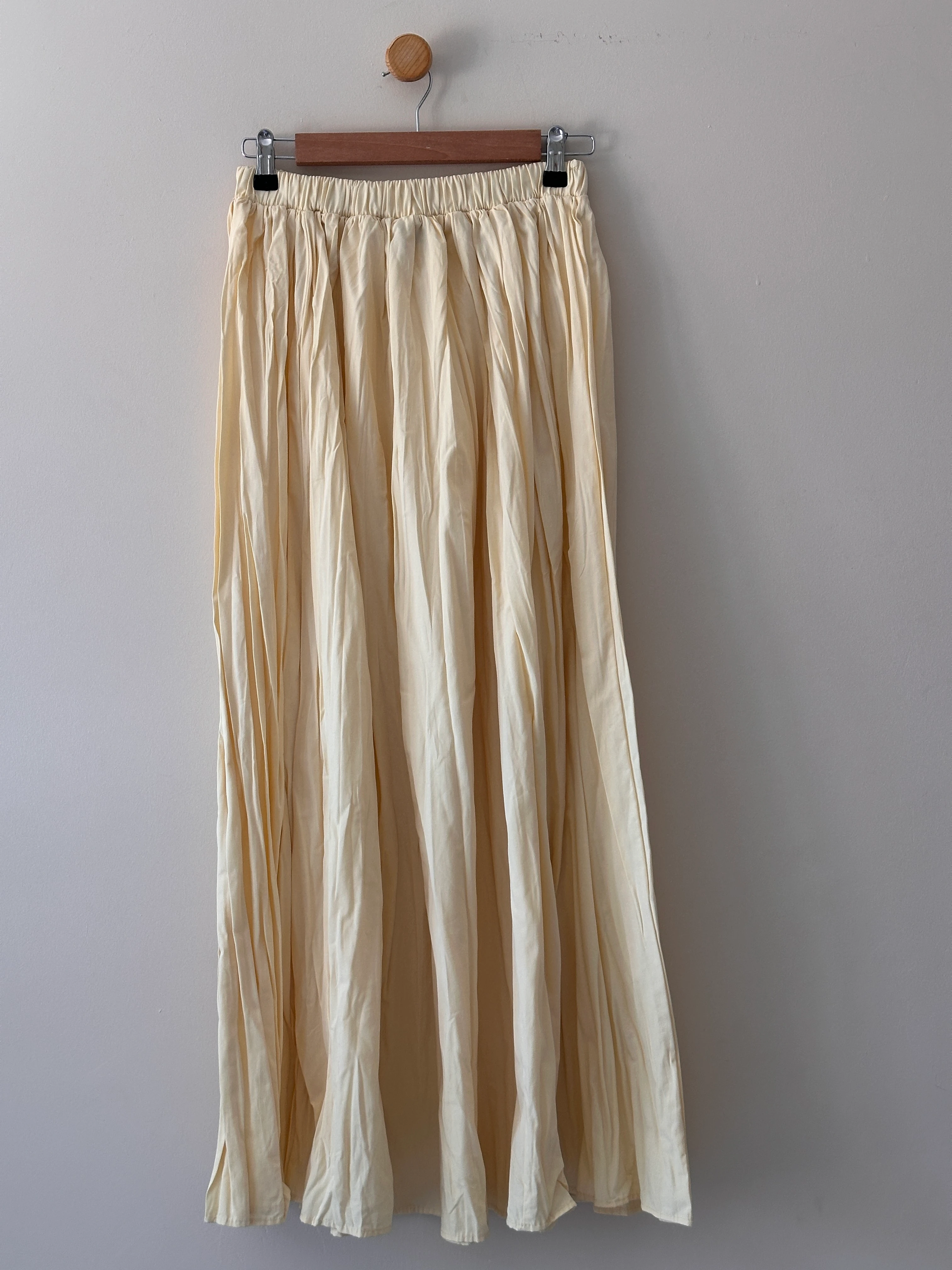 Poplin Kraş Etek - Sarı