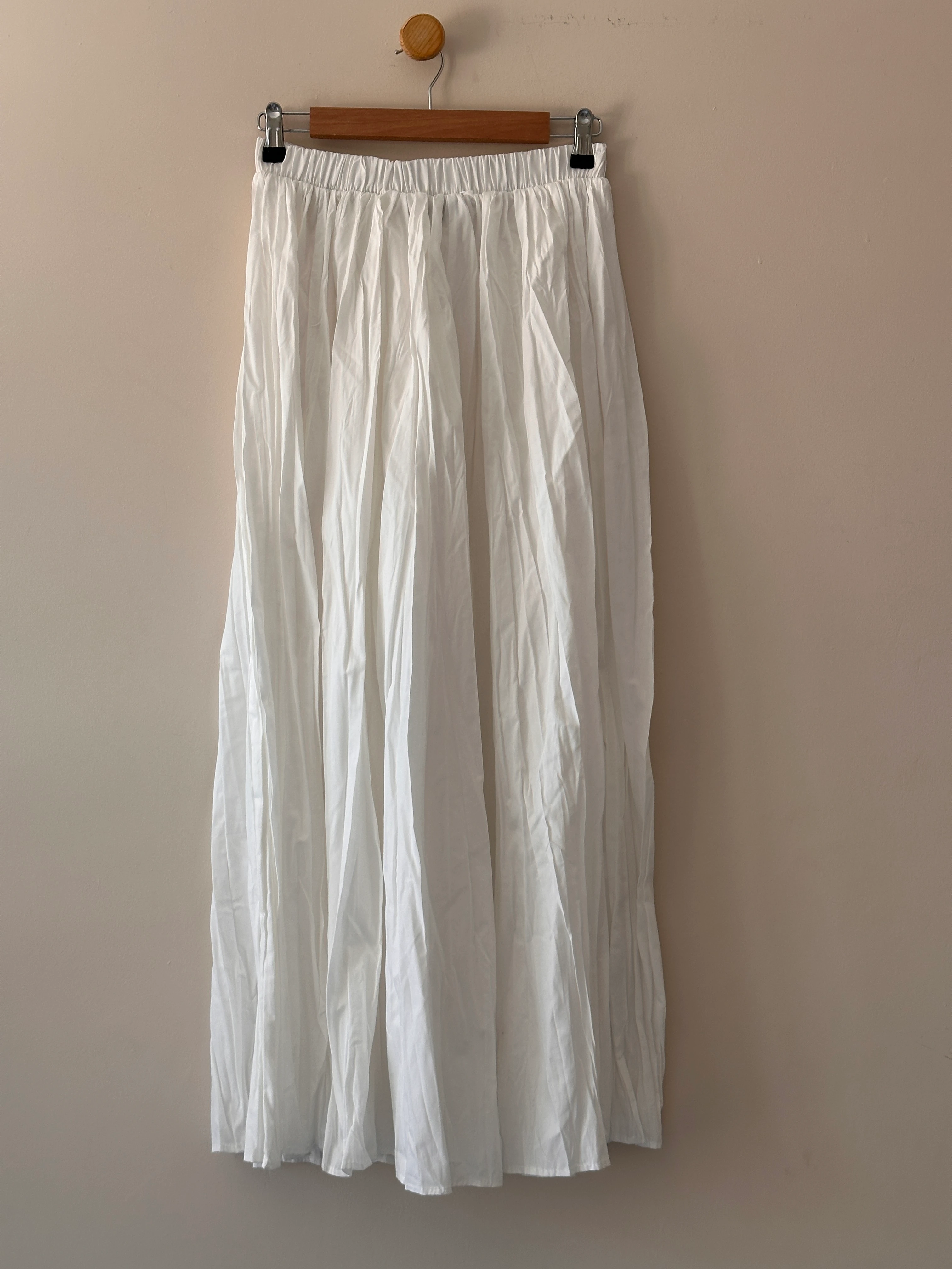 Poplin Kraş Etek - Beyaz