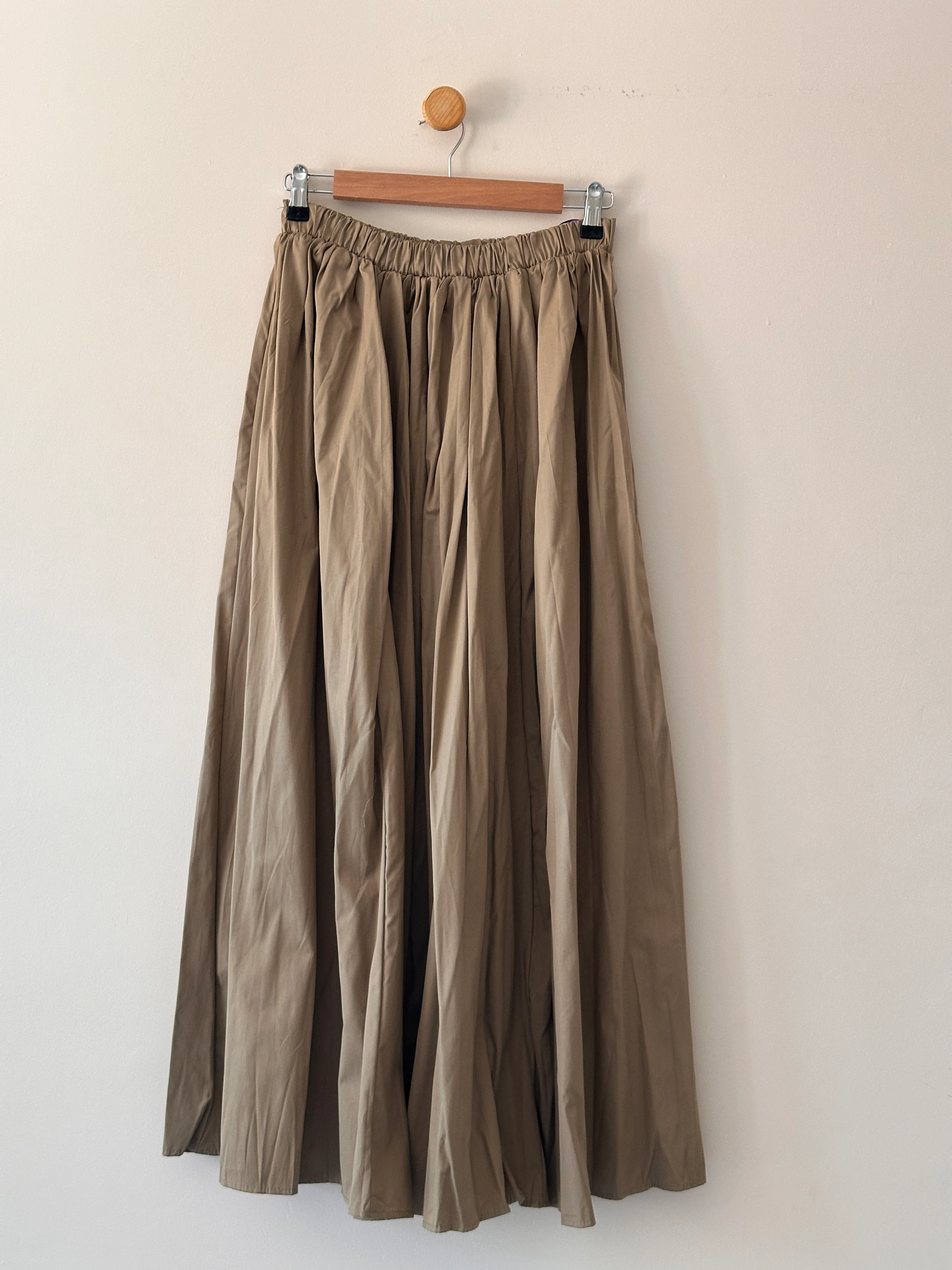 Poplin Kraş Etek - Yeşil