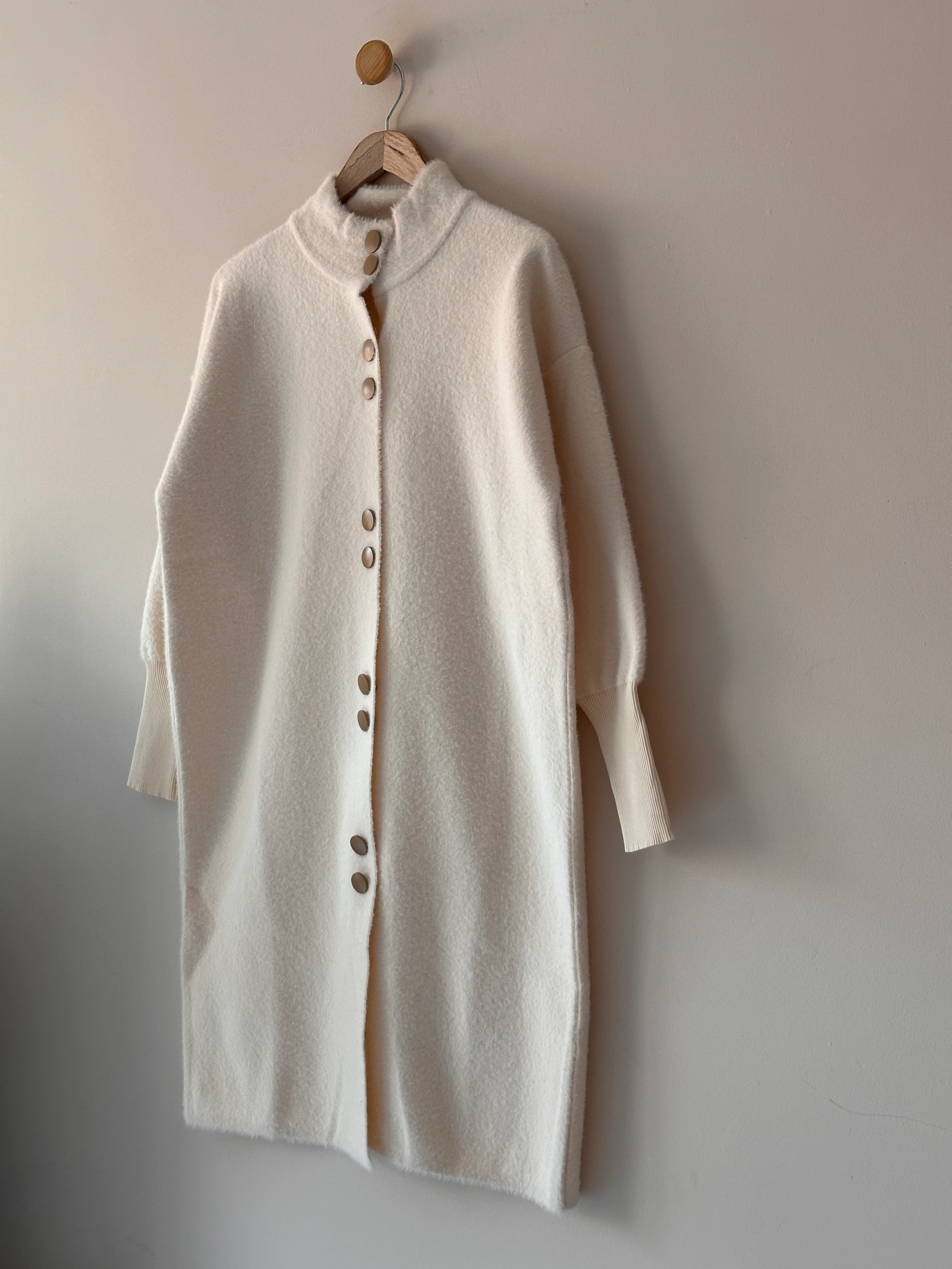 Dalgıç Yaka Ribanalı Angora Hırka