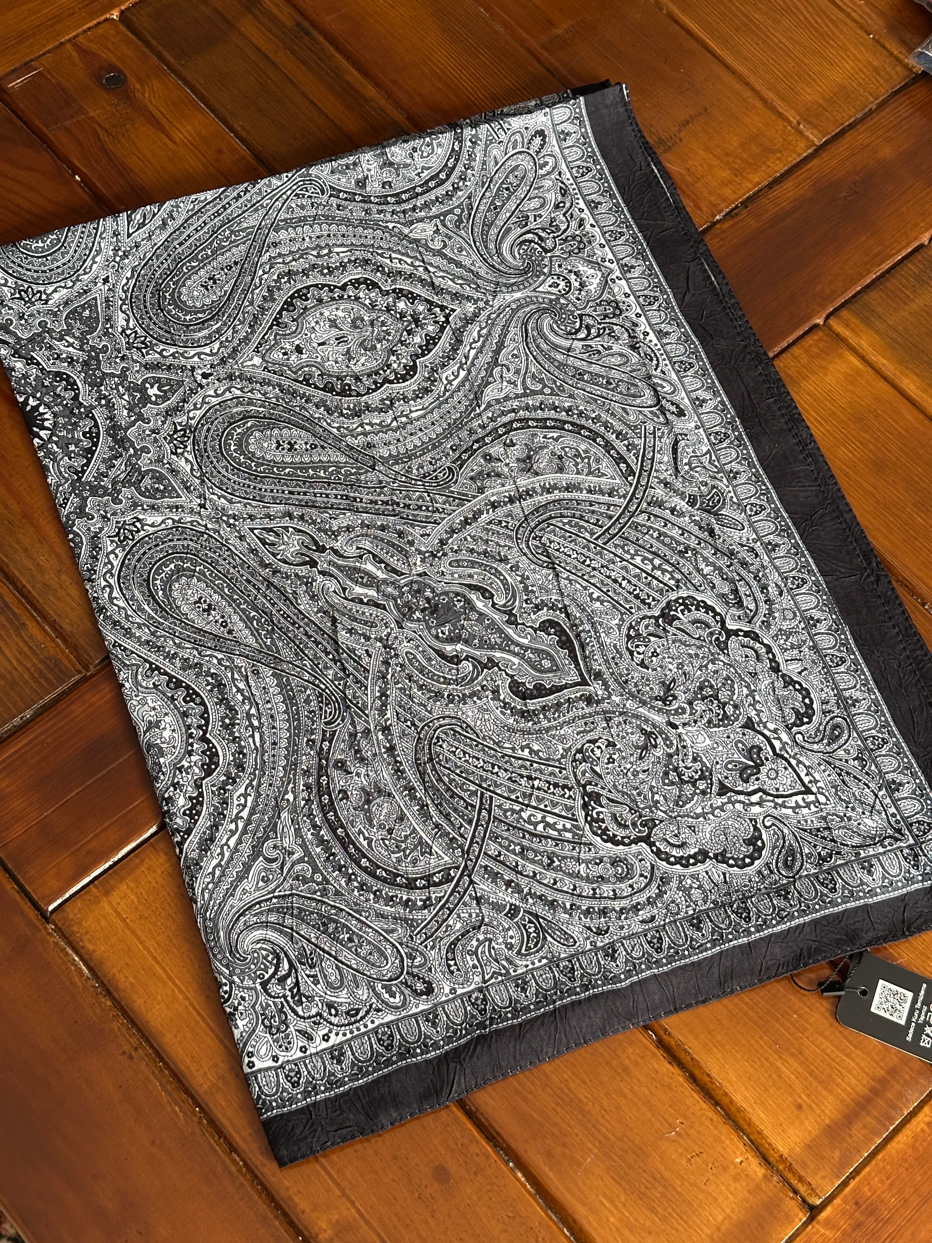 4.Etnik Desen Bambu Kraş Şal