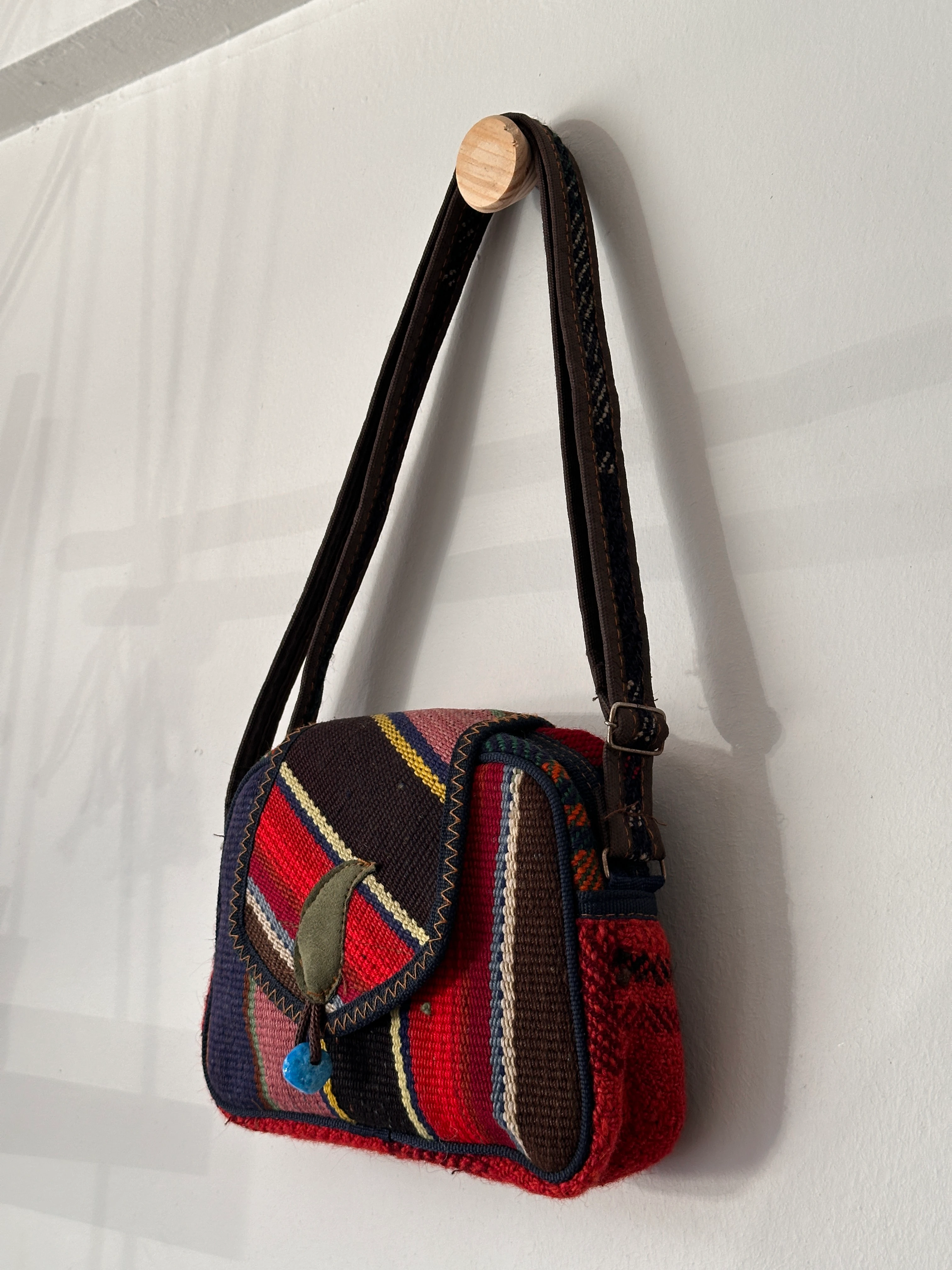 Askılı Kilim Desenli Çanta