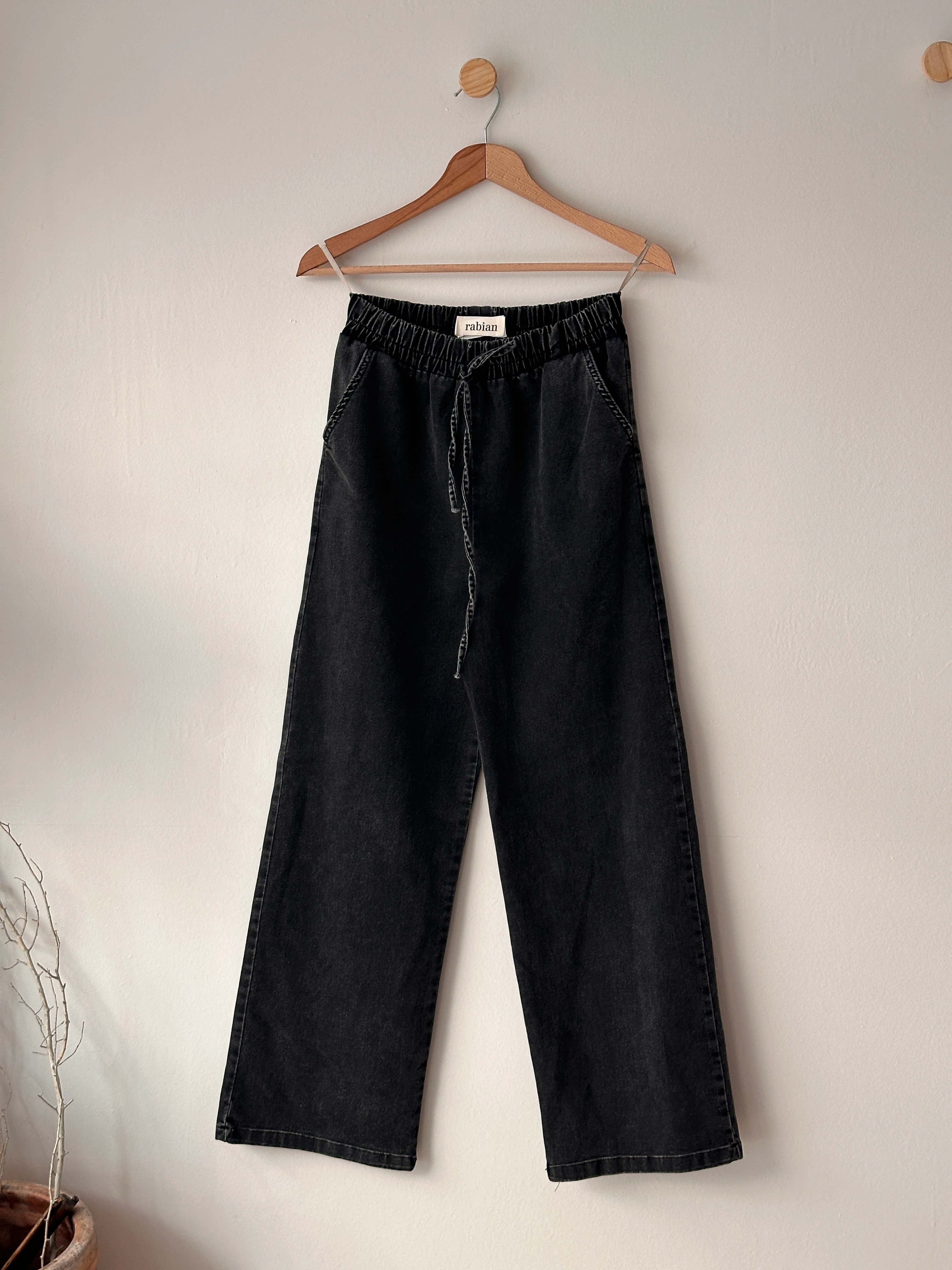 Beli Lastikli Kot Pantalon-Likralı - Gri