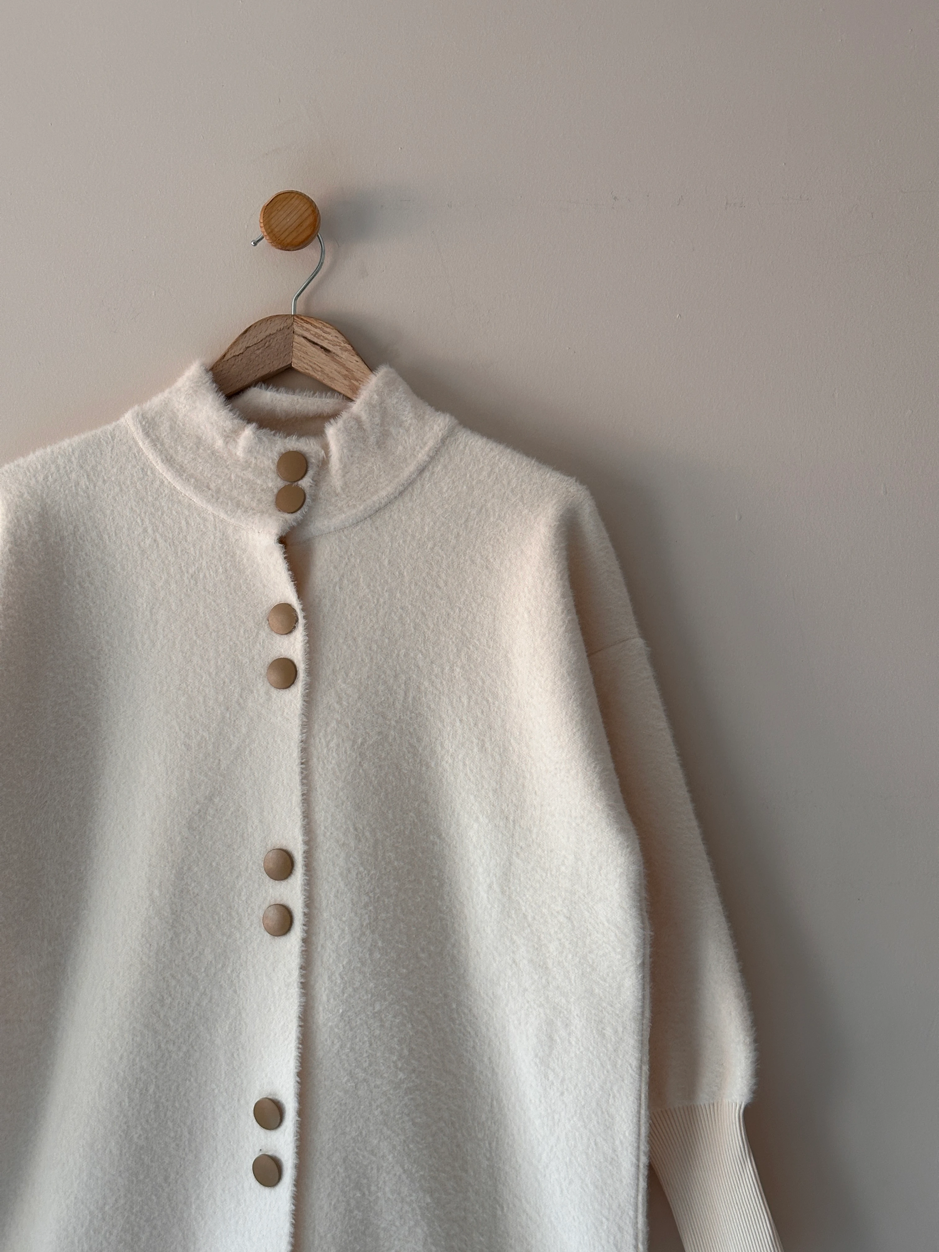 Dalgıç Yaka Ribanalı Angora Hırka