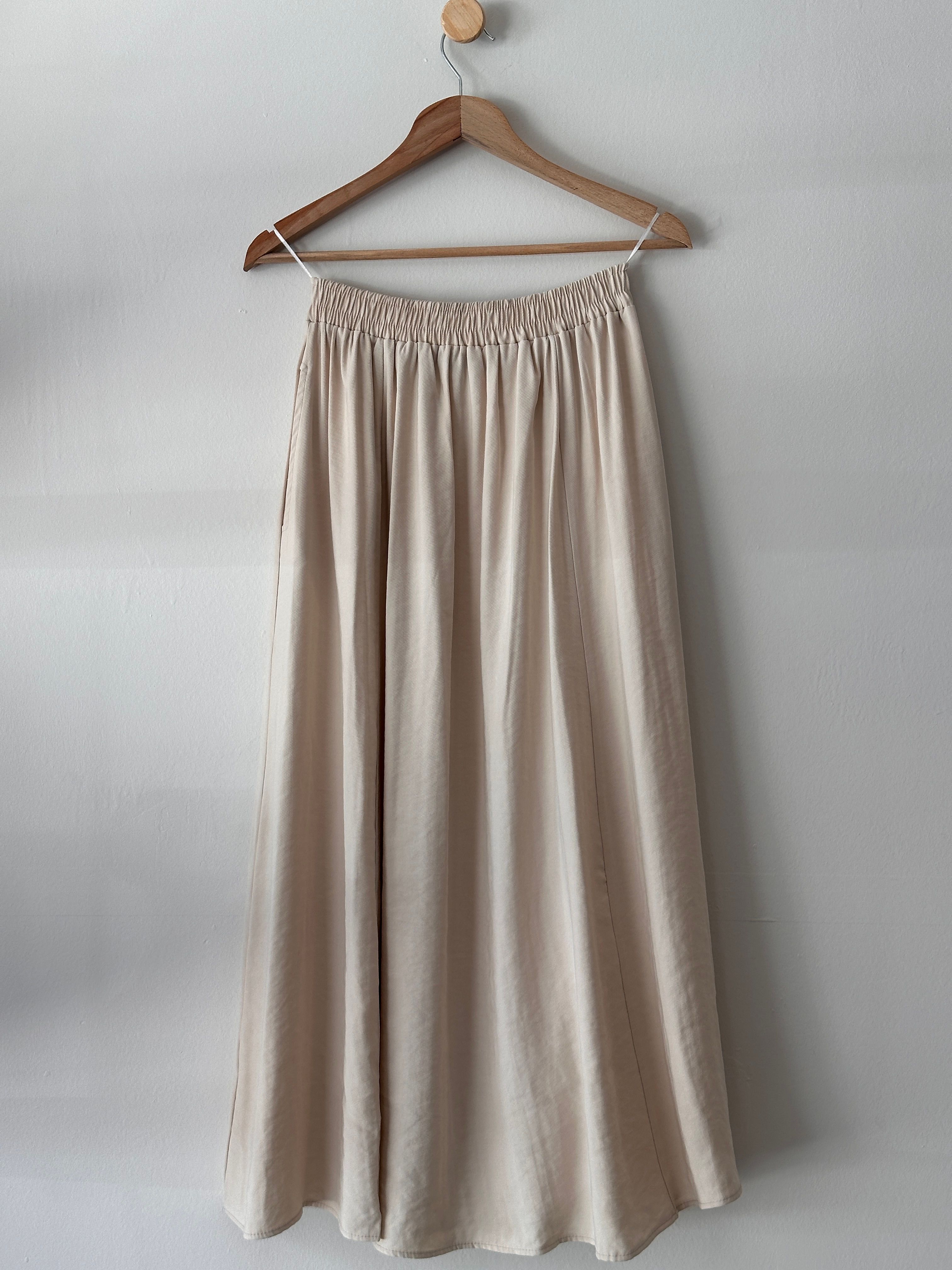 Poplin Etek - Taş