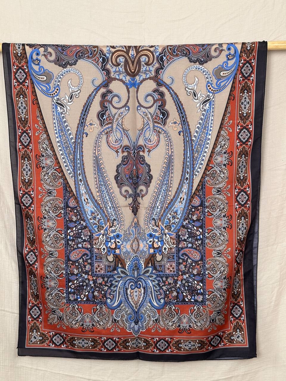 Etnik 17. Desenli Pamuklu ve Yumuşak Şal