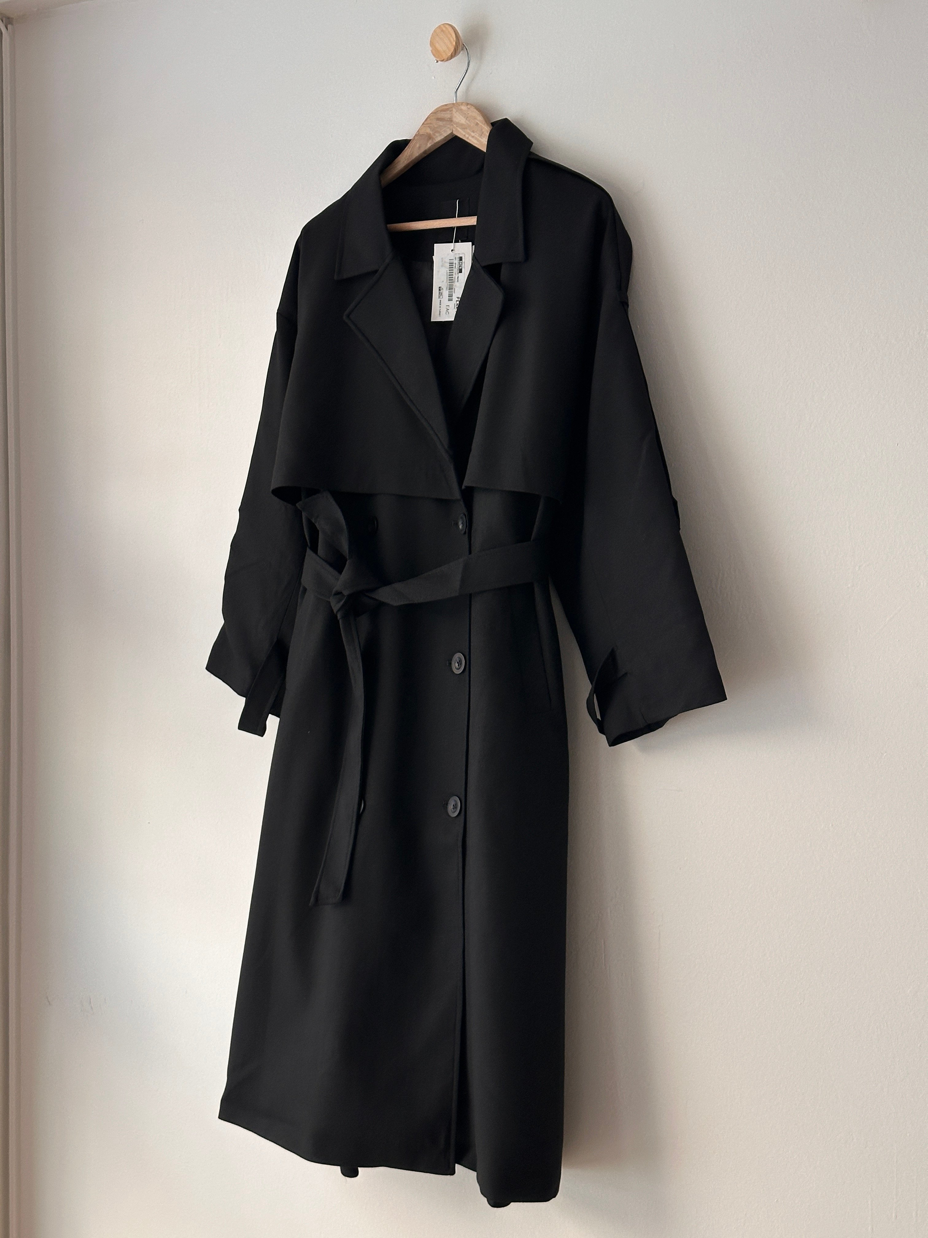 Yüksek Kaliteli Astarlı Oversize Trençkot