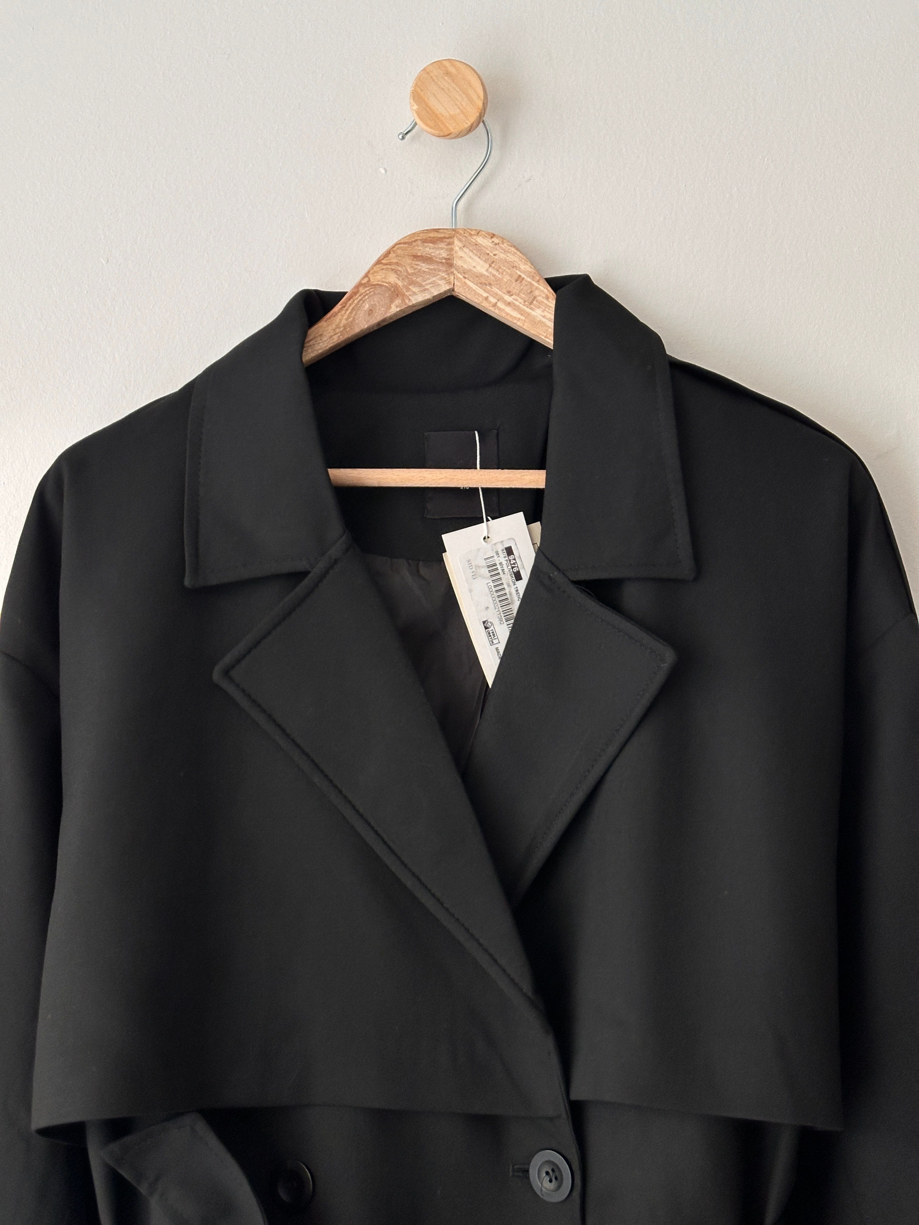 Yüksek Kaliteli Astarlı Oversize Trençkot
