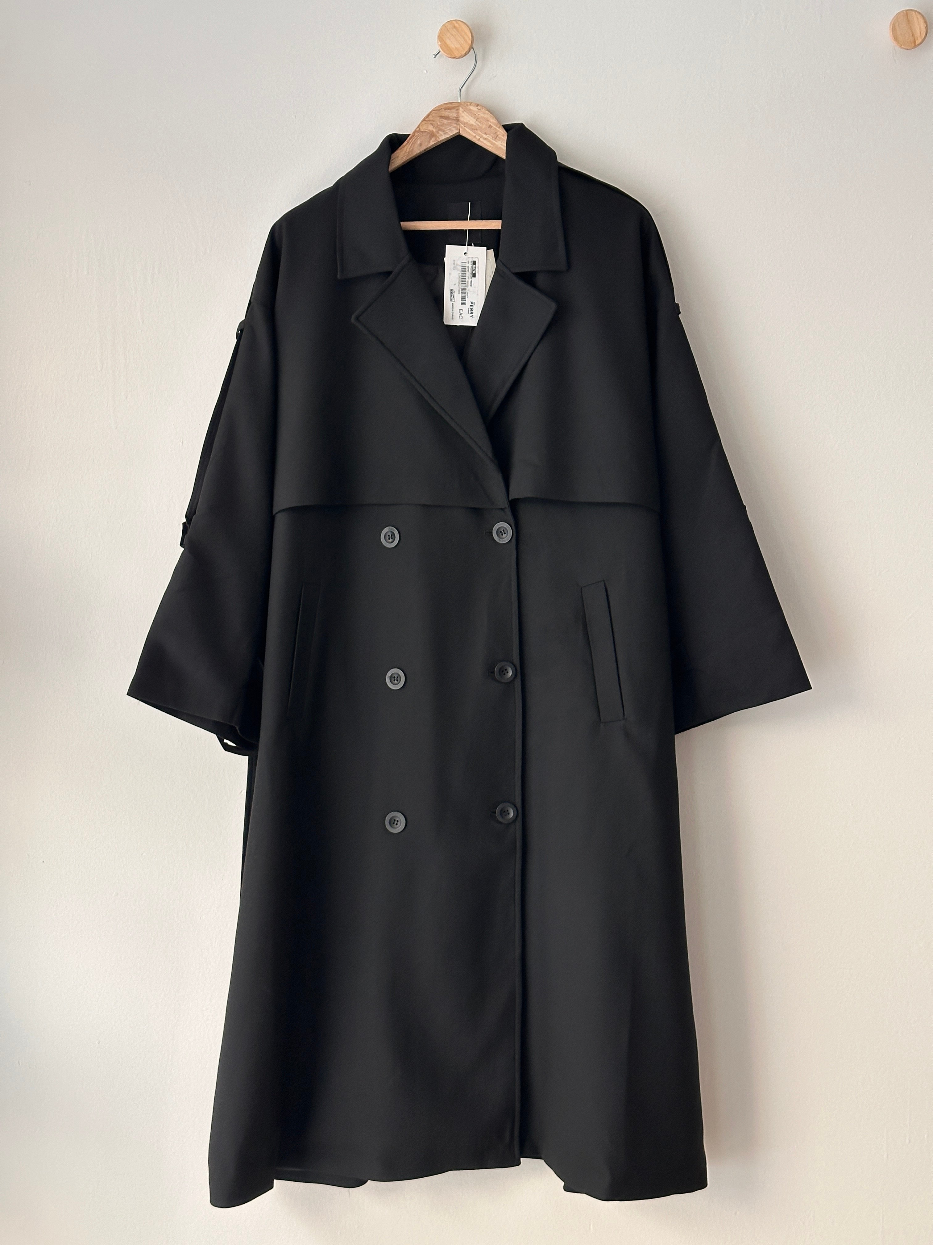 Yüksek Kaliteli Astarlı Oversize Trençkot