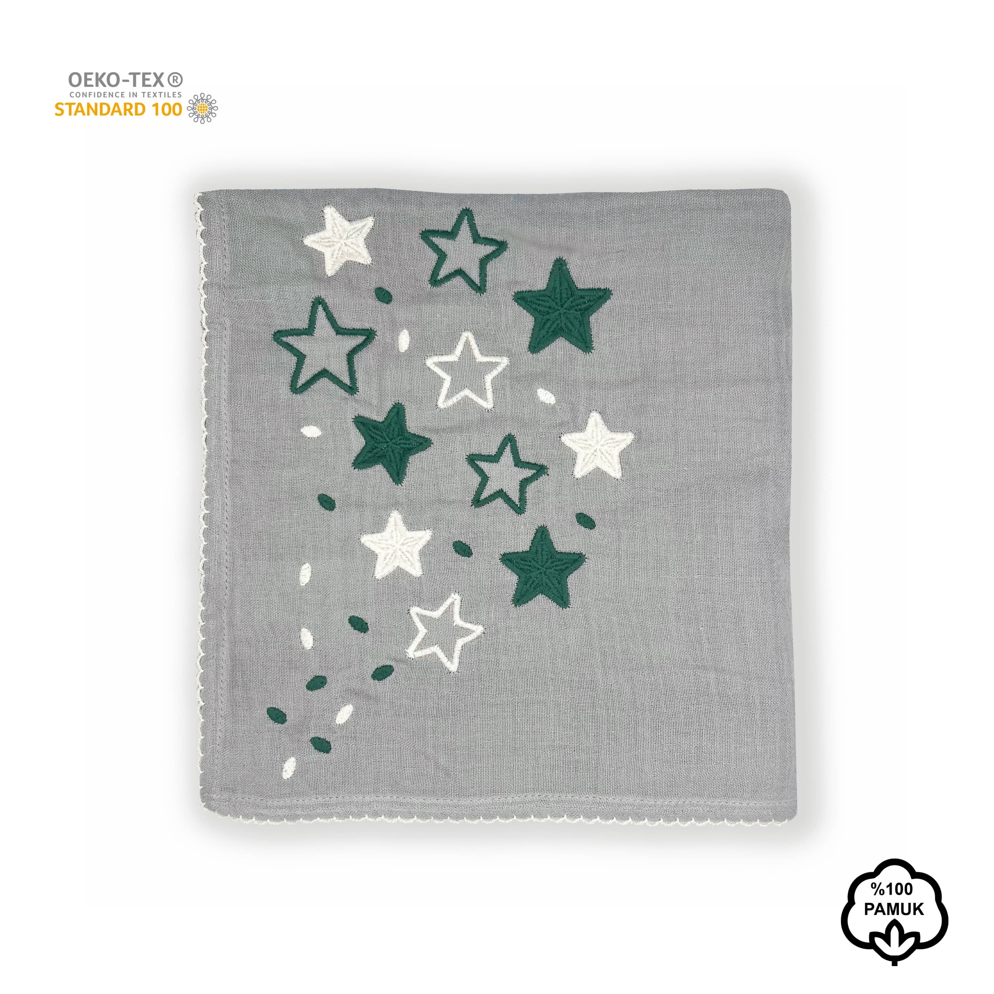 Bebek Müslin Örtü & Battaniye - 100x100cm - Duman Gri
