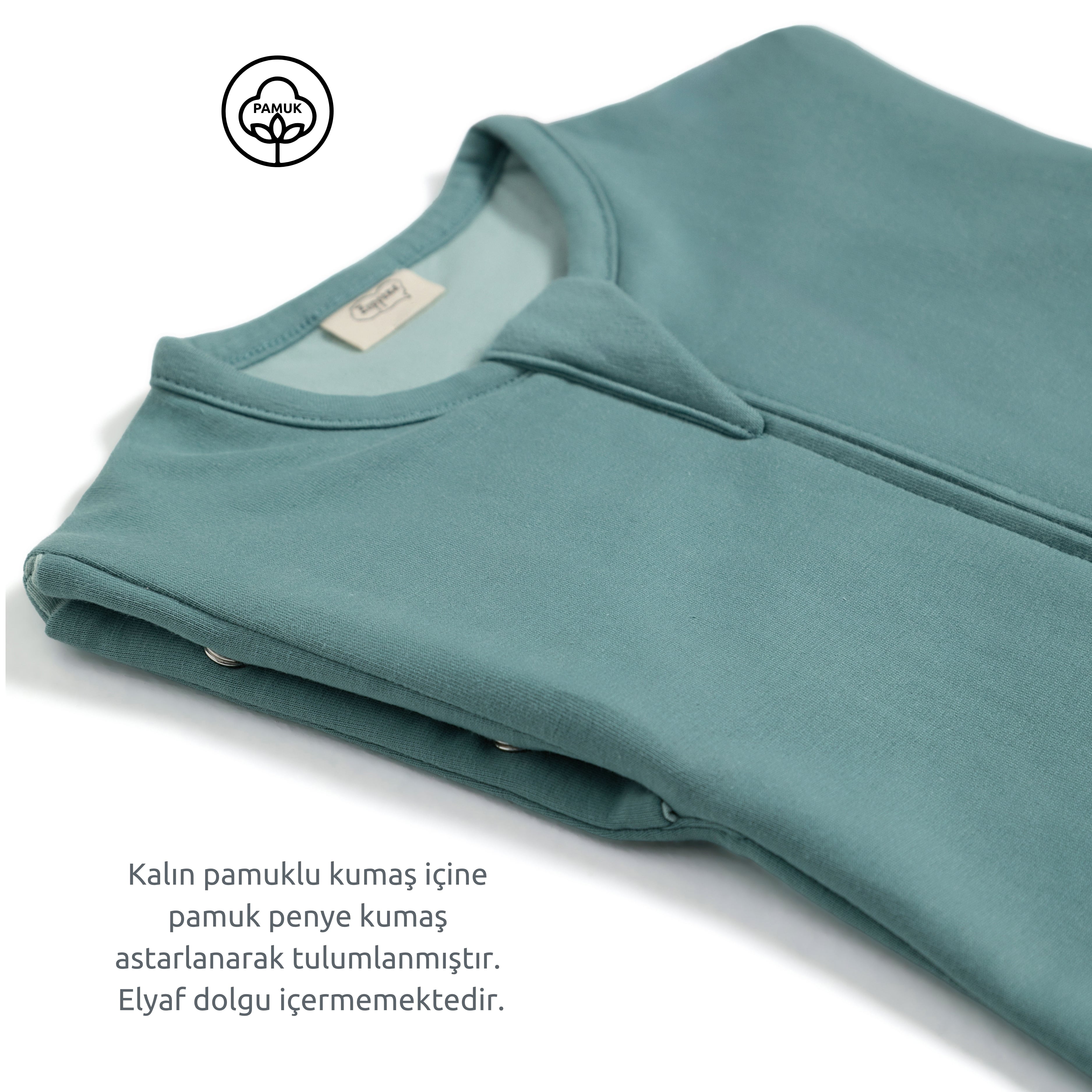 Çift Katlı Pamuk Bebek Kundak Tulum - 1,5 TOG